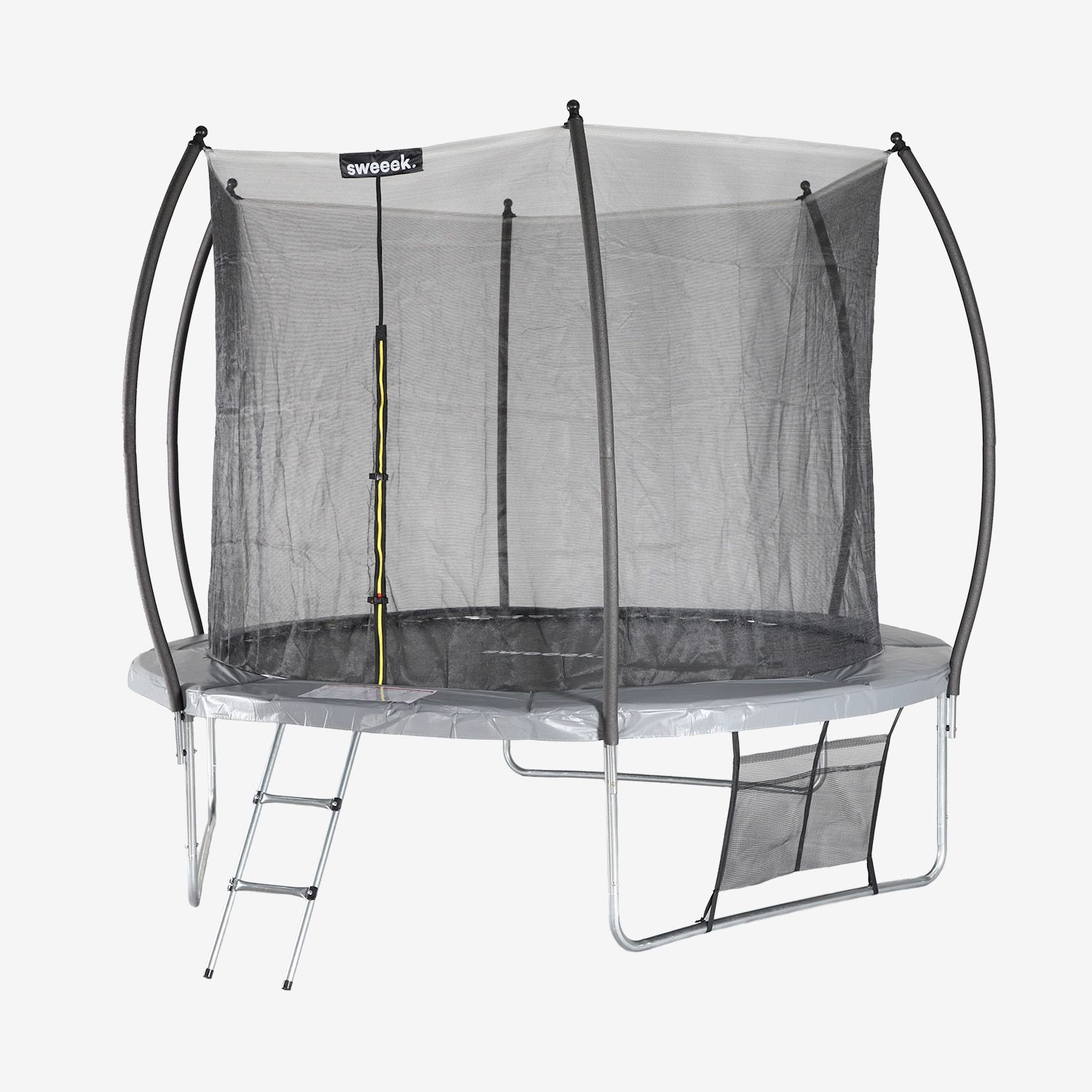 305 cm Trampolin mit Innennetz und Zubehörset, Grau