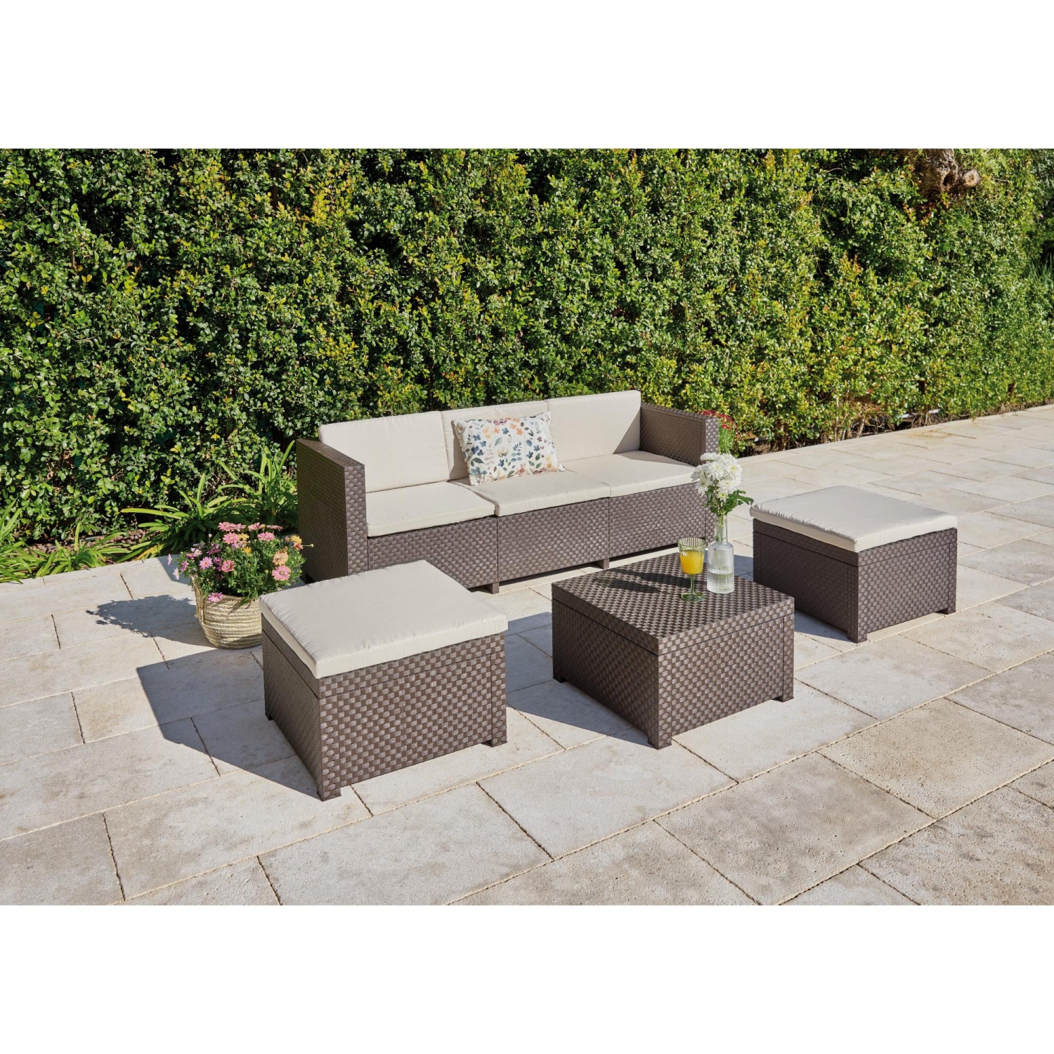 Gartenmöbel-Set, Diva Chaisse Longue - Wengue