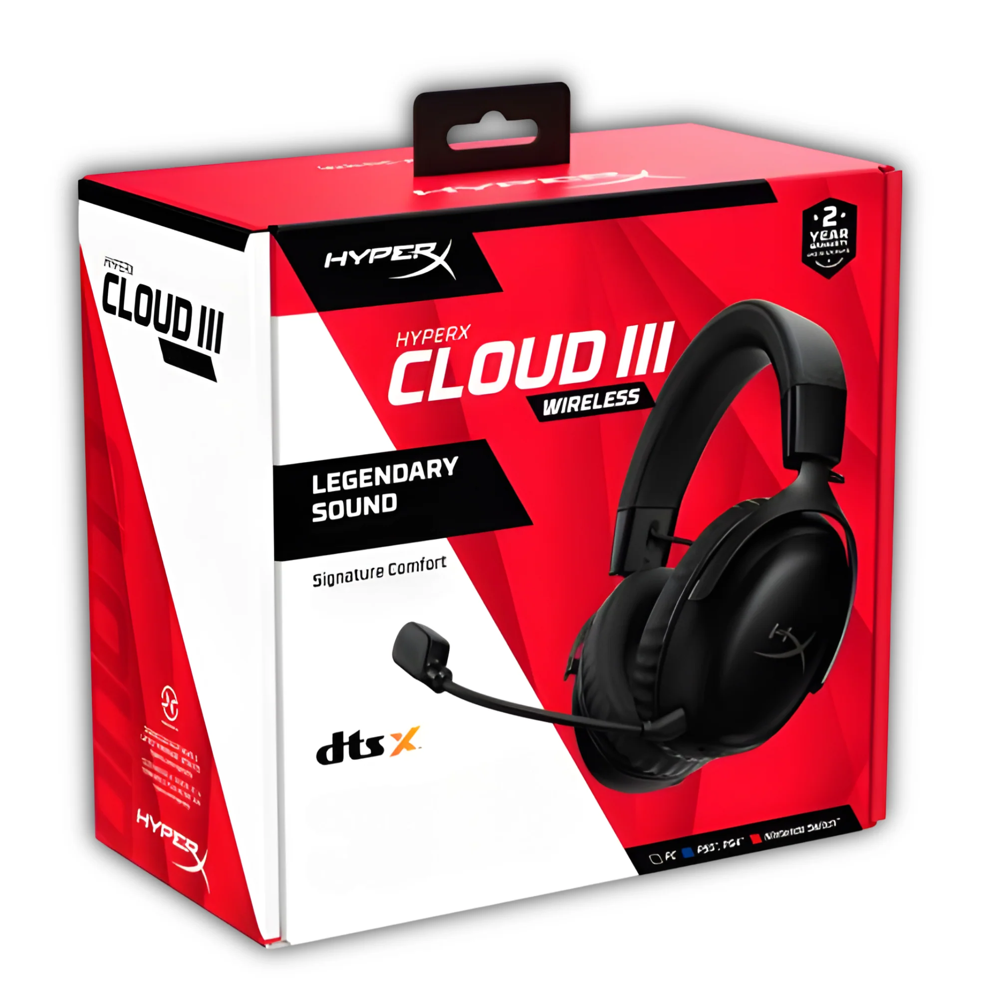 2025 HyperX Cloud III trådløse røde hovedtelefoner – Legendarisk lyd