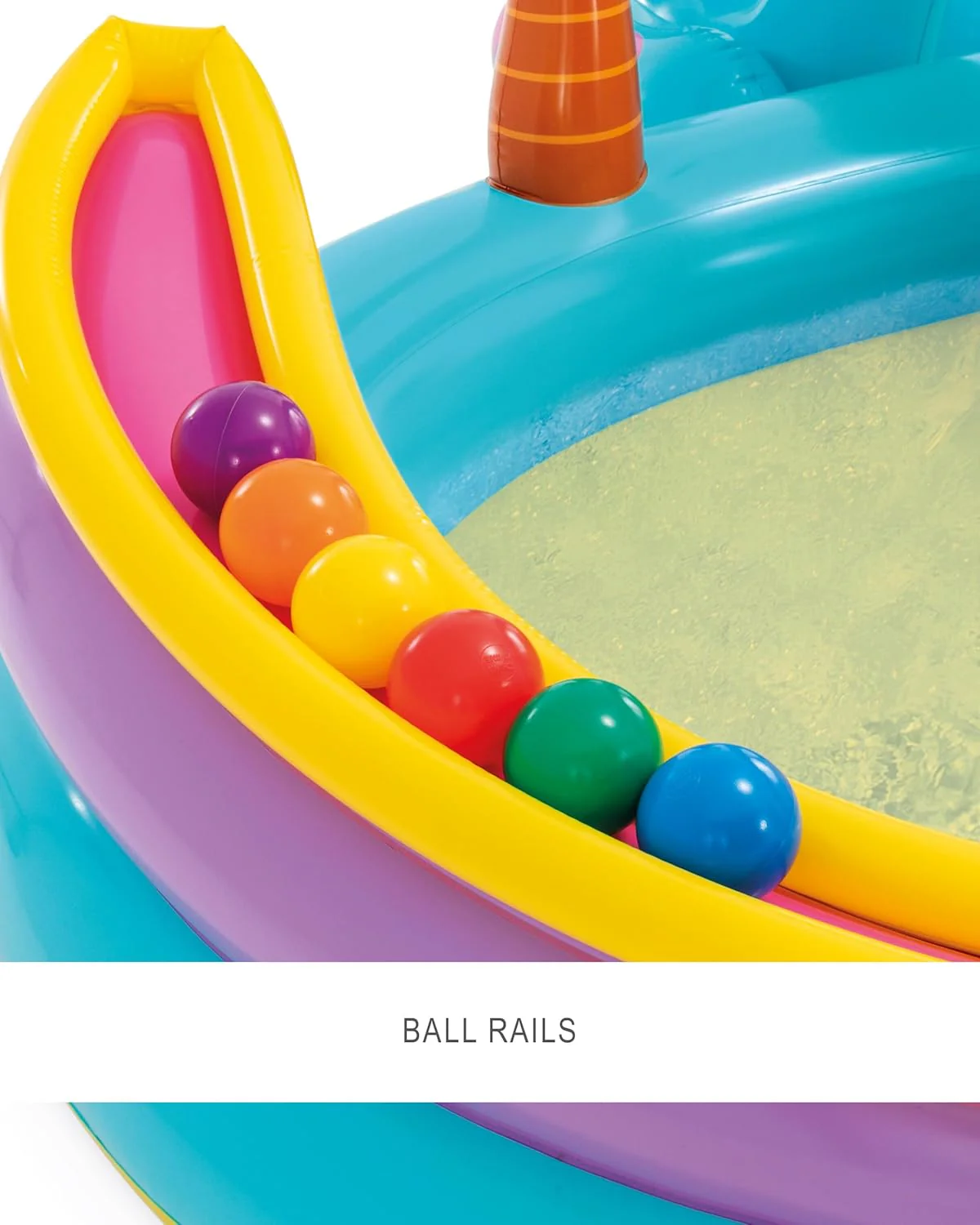 Intex Jungle Adventure Oppusteligt Legeområde – Pool med Rutsjebane og Vandlege til Børn