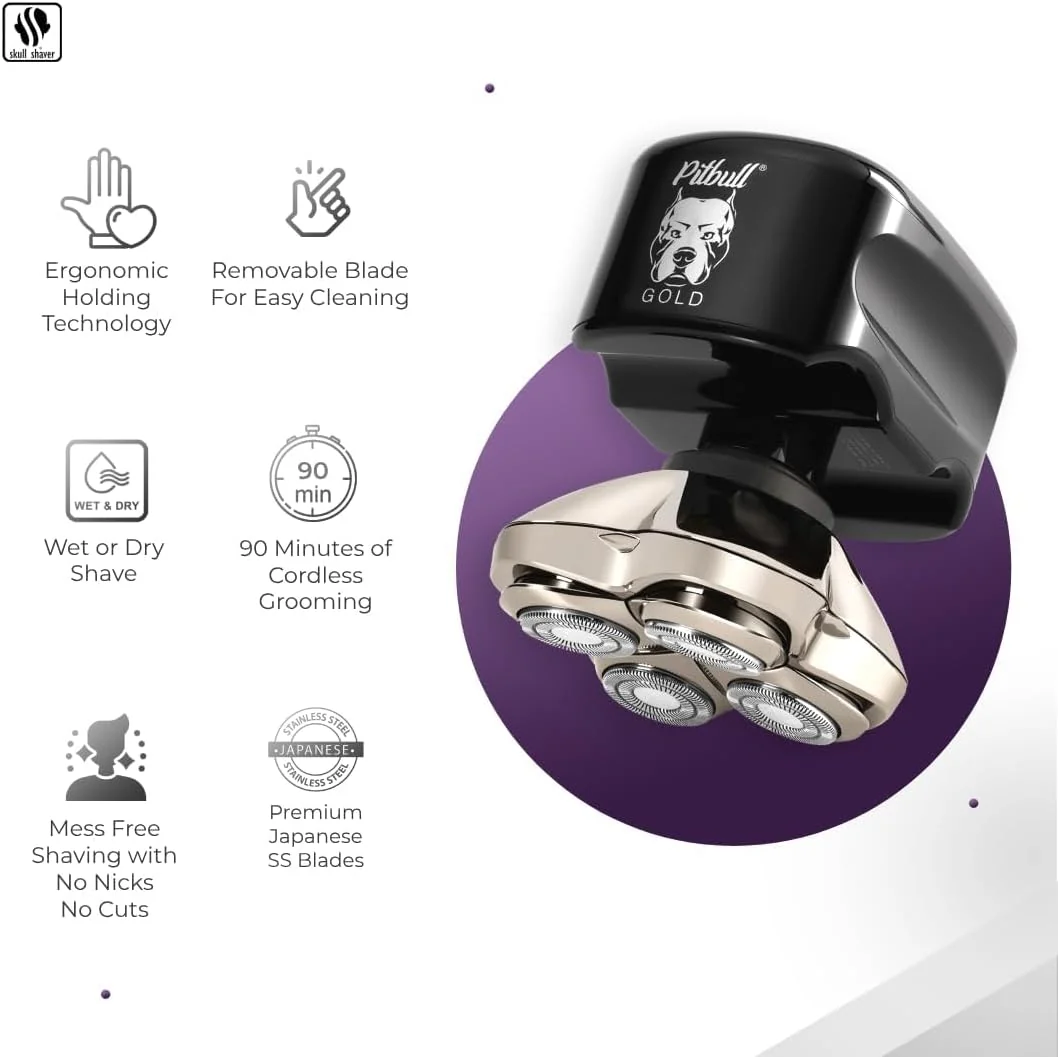 2025 Pitbull Gold PRO – Elektrisk barbermaskine til hoved og ansigt