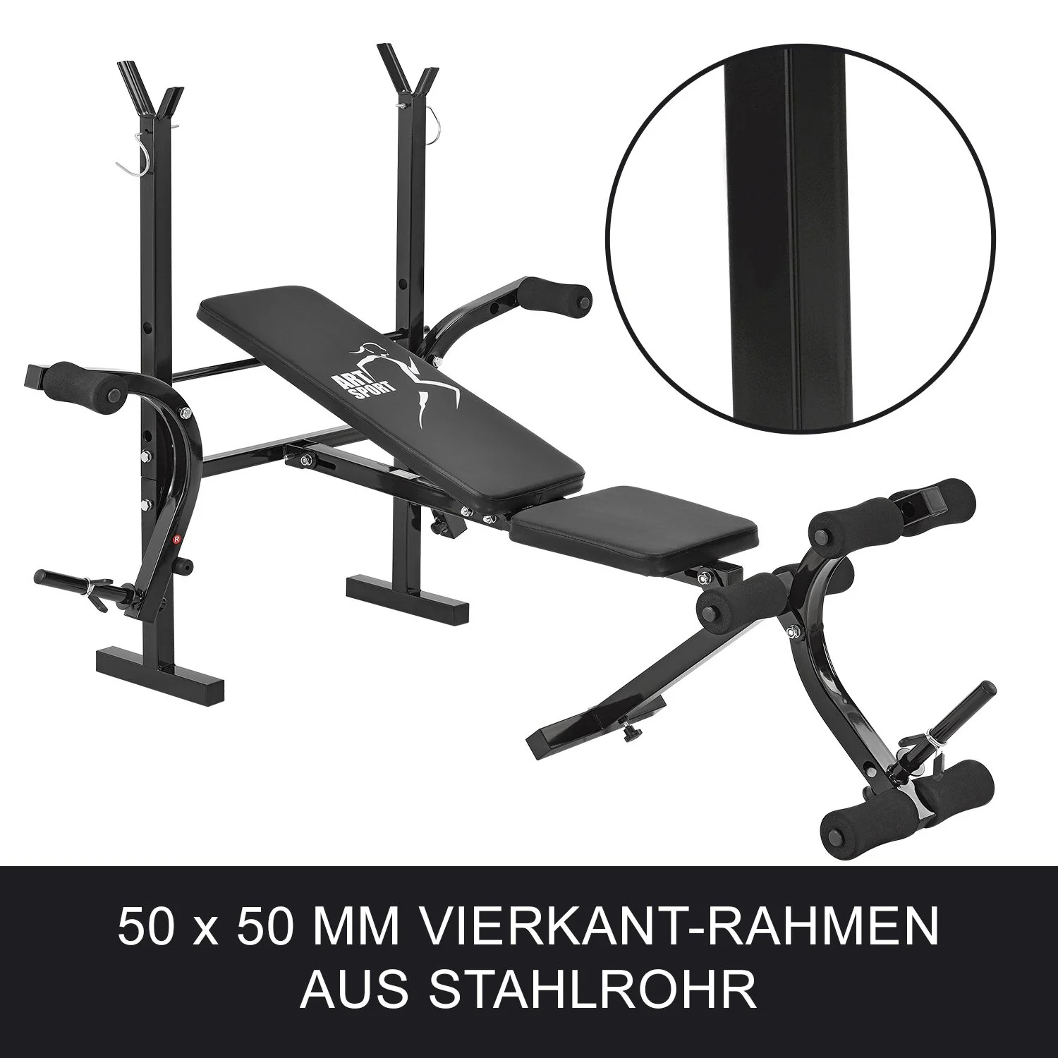 Banc de musculation ProfiGym 1000 avec ensemble d'haltères (2025)