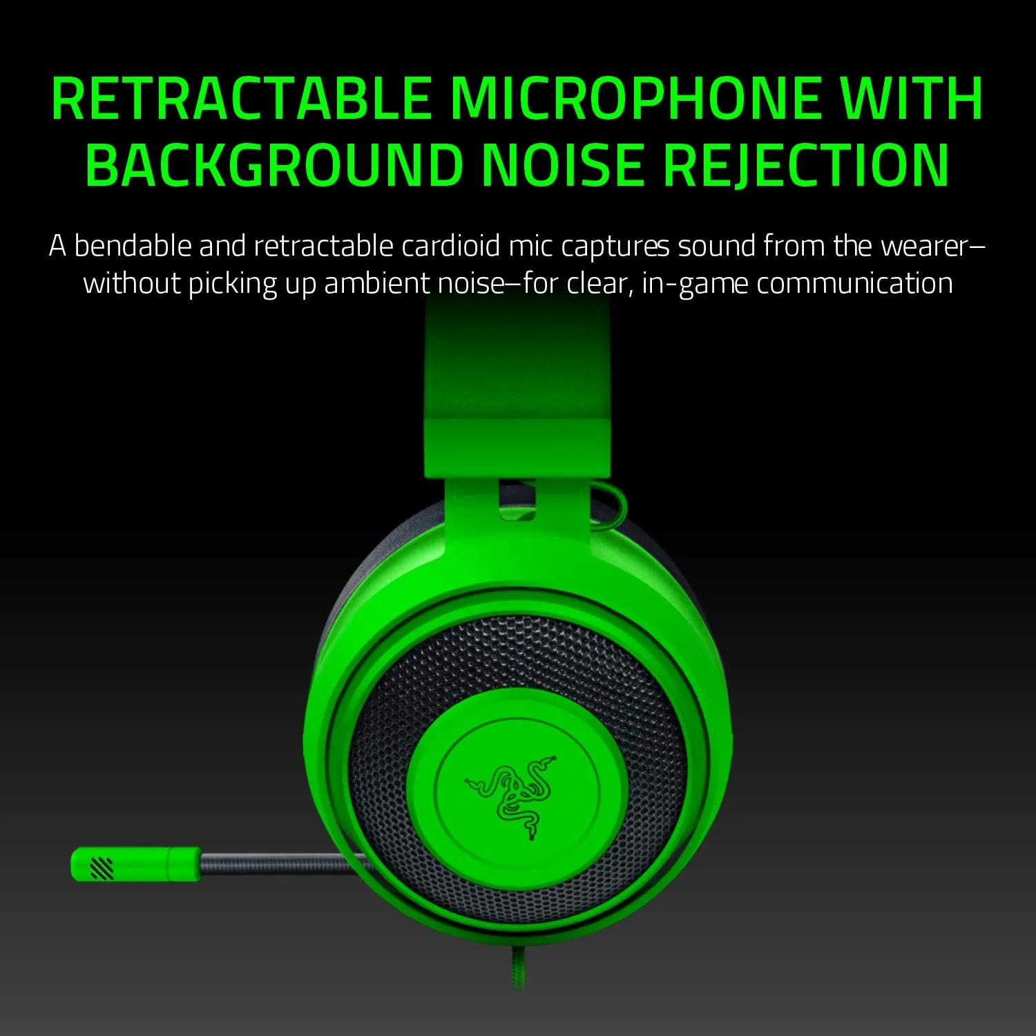 2025 Razer Gamer Kraken Green Tournament Edition USB 7.1 Hovedtelefoner