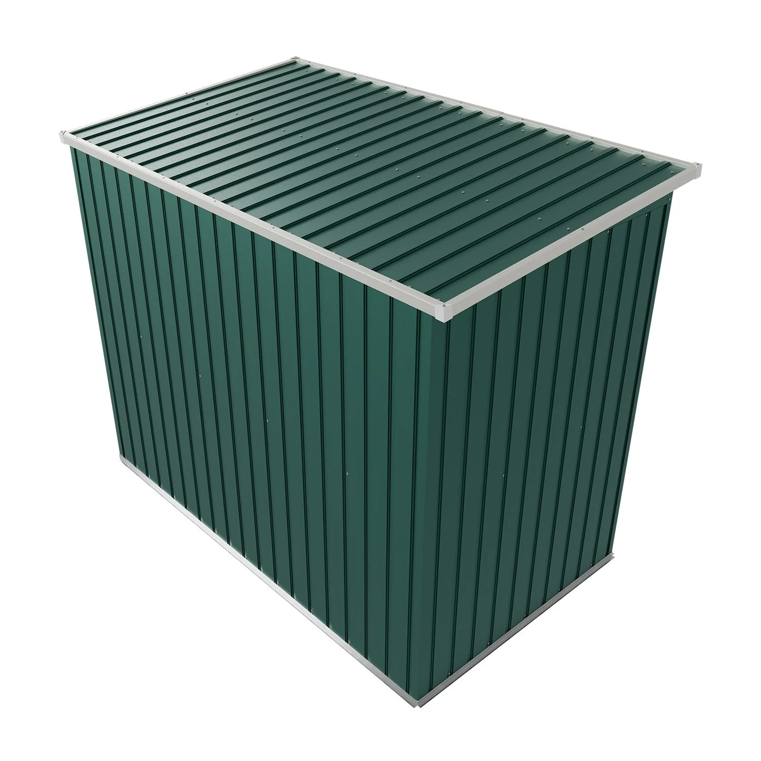 Abri de jardin en métal vert foncé 2025, modèle M avec toit incliné