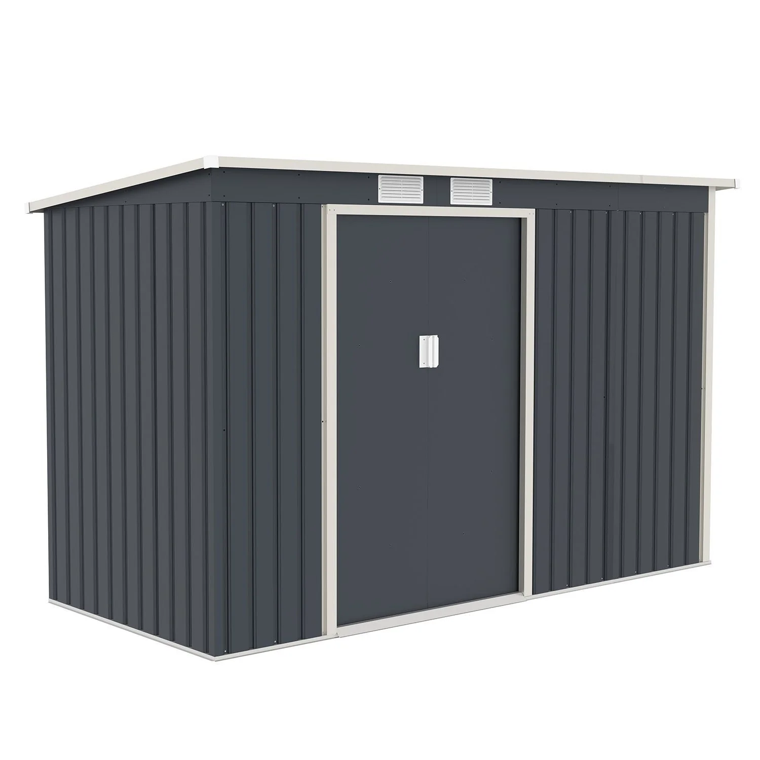 Abri de jardin métallique 2025 avec rangement pour bûches