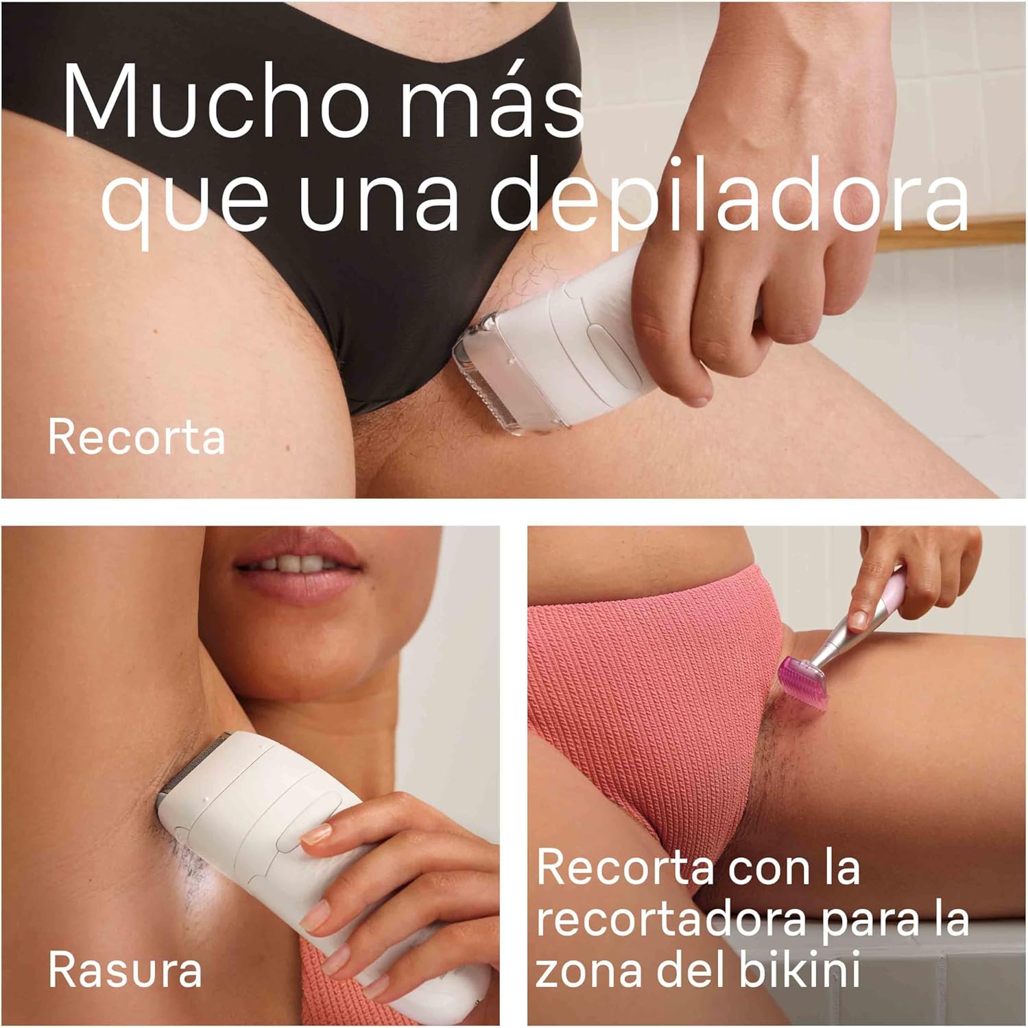 Braun Silk-épil 7, elektrischer Epilierer für einfache Haarentfernung, glatte und langanhaltend glatte Haut, Modell 7-210, Weiß/Flamingo