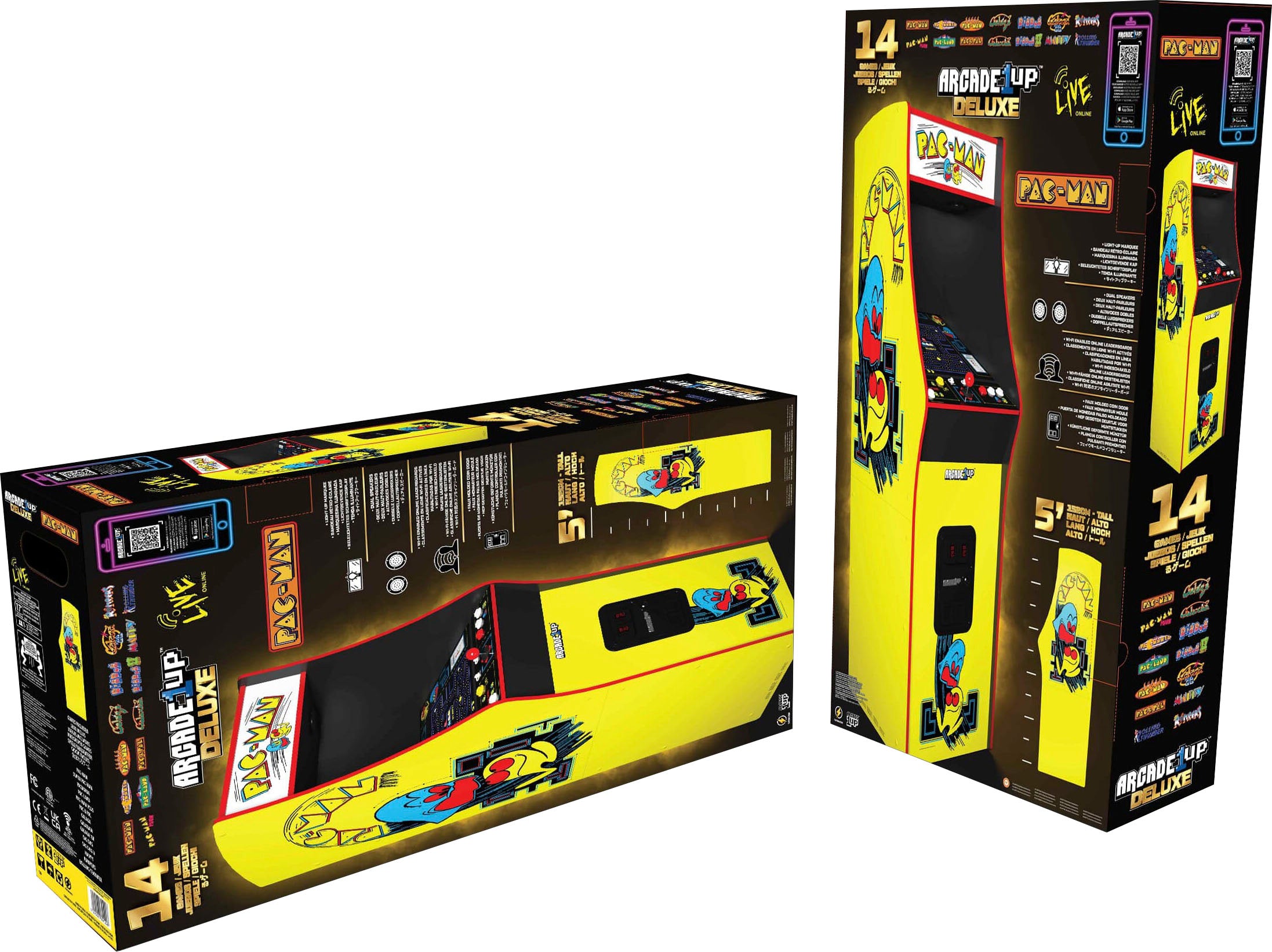 Arcade1Up – PAC-MAN Deluxe Arcade-Automat – Gelb