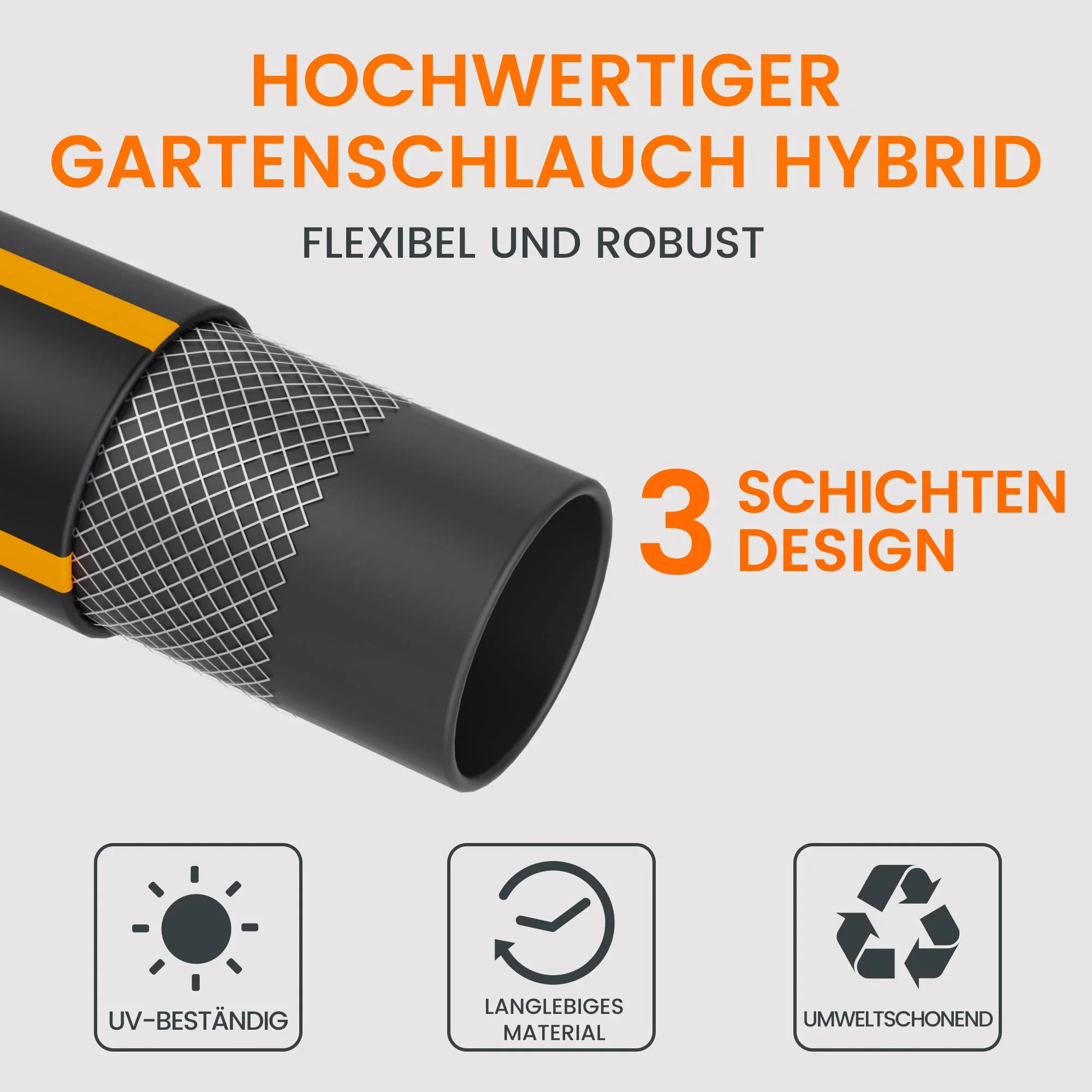 2025 Giraffe Tools automatisk vægmonteret slangeoprullerboks 35m + 2m. 180° roterende slangeopruller med 7 justerbare dyser og tilslutningsslange