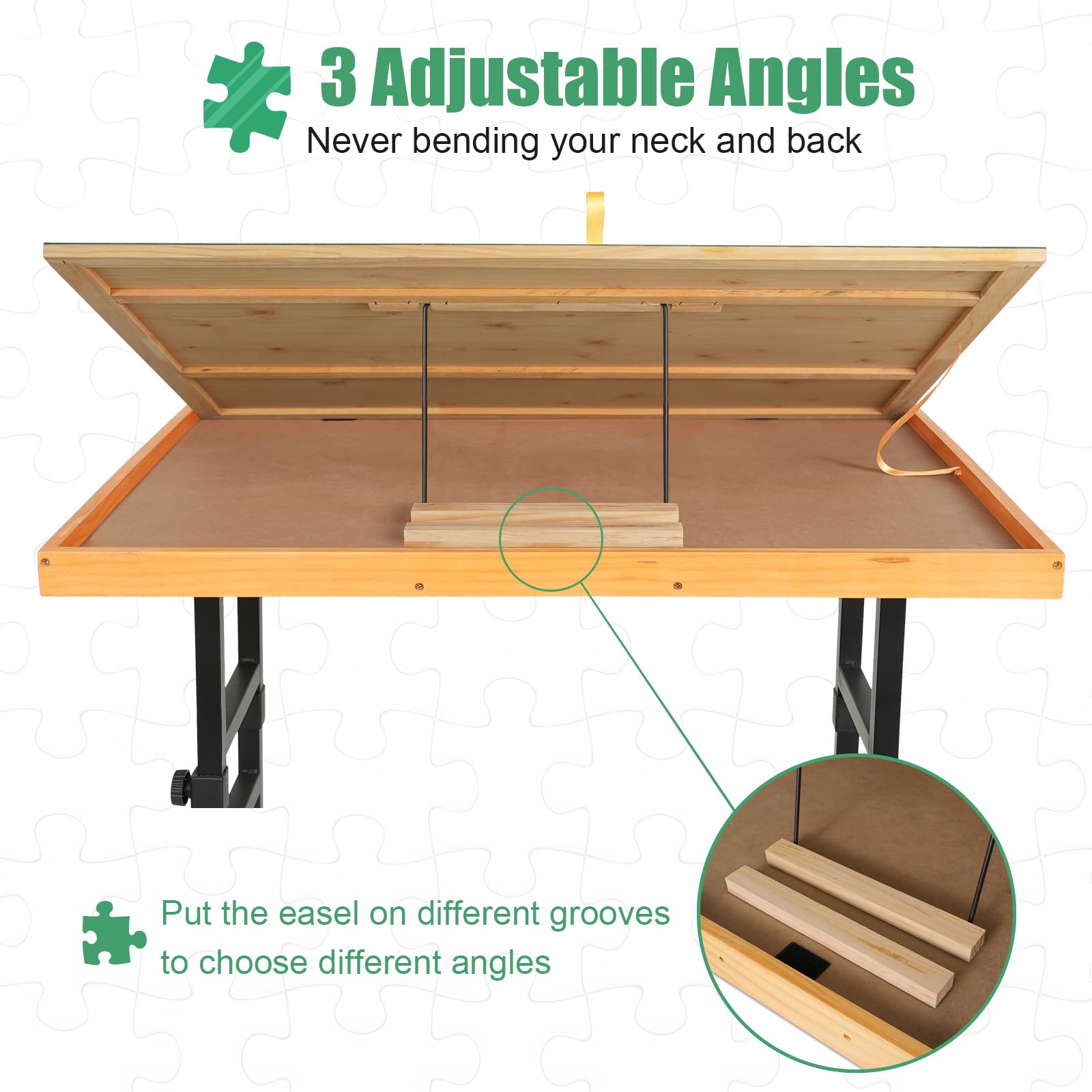 Table portable réglable ALL4JIG 2025 avec 3 angles d'inclinaison et tiroirs