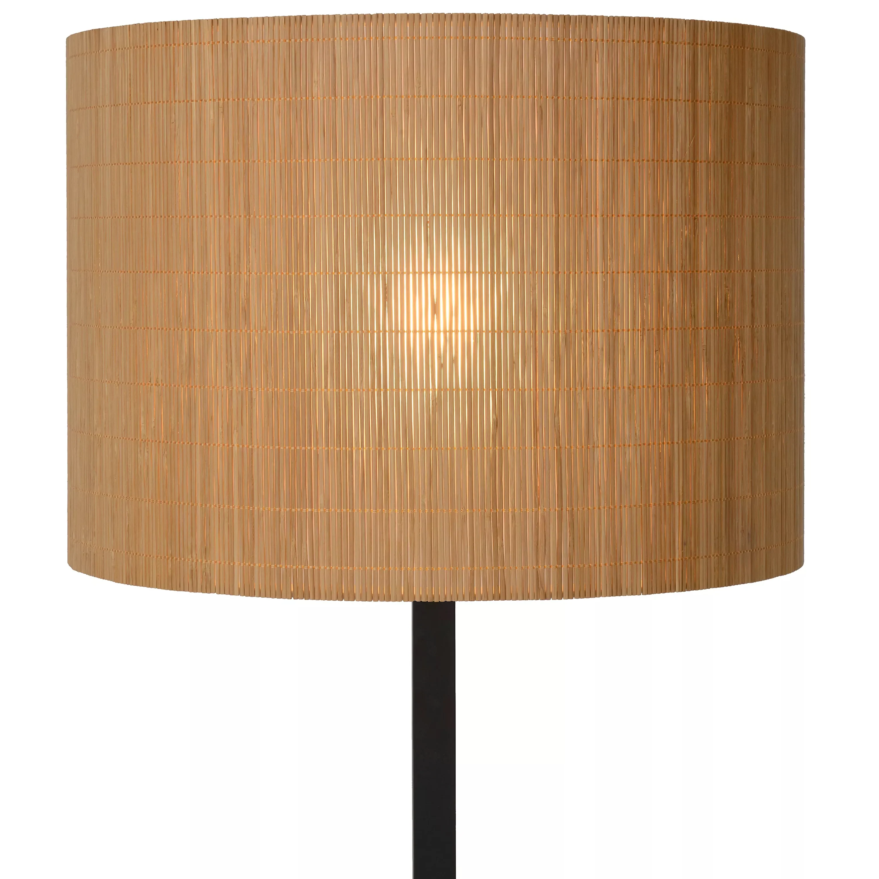 Lampadaire en bambou naturel et métal noir 2025 Ø42x156 cm E27 - LULP0048