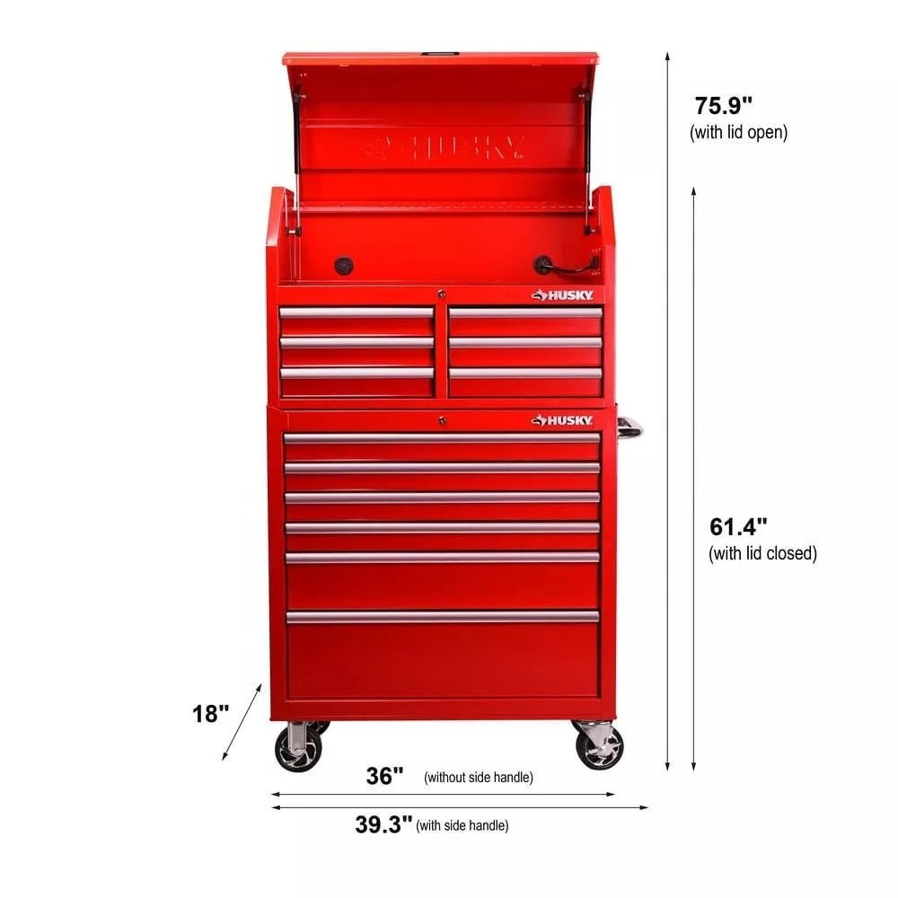 Coffre à outils combiné 2025 et armoire à 12 tiroirs de 91 cm (36 pouces)