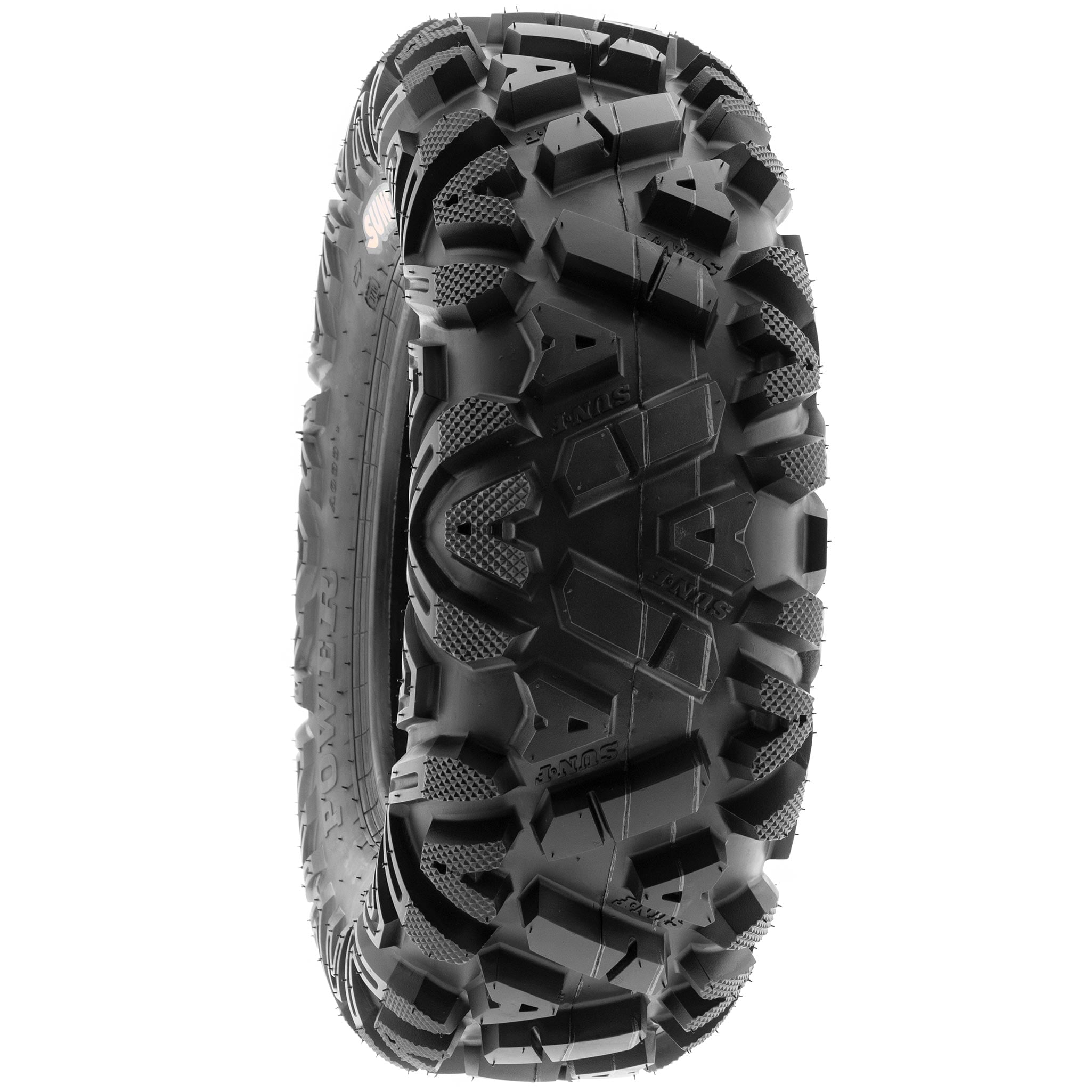 Pneus tout-terrain SunF 2025 pour VTT/SSV 25×8-12 et 25×10-12 (lot de 6) A033 | Ensemble complet de 4 pneus