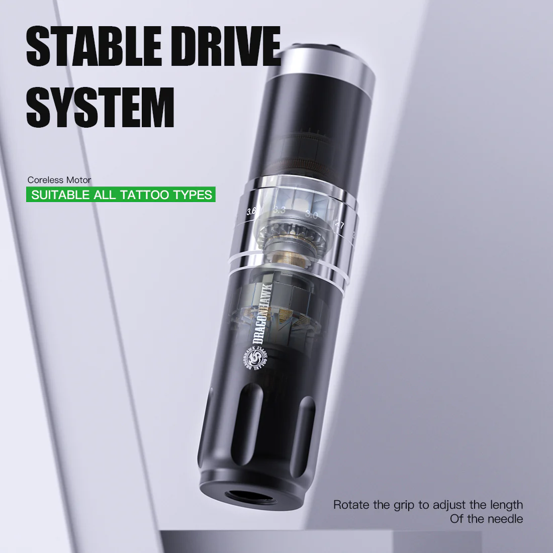 Dragonhawk Akku-Tätowiermaschinen-Set