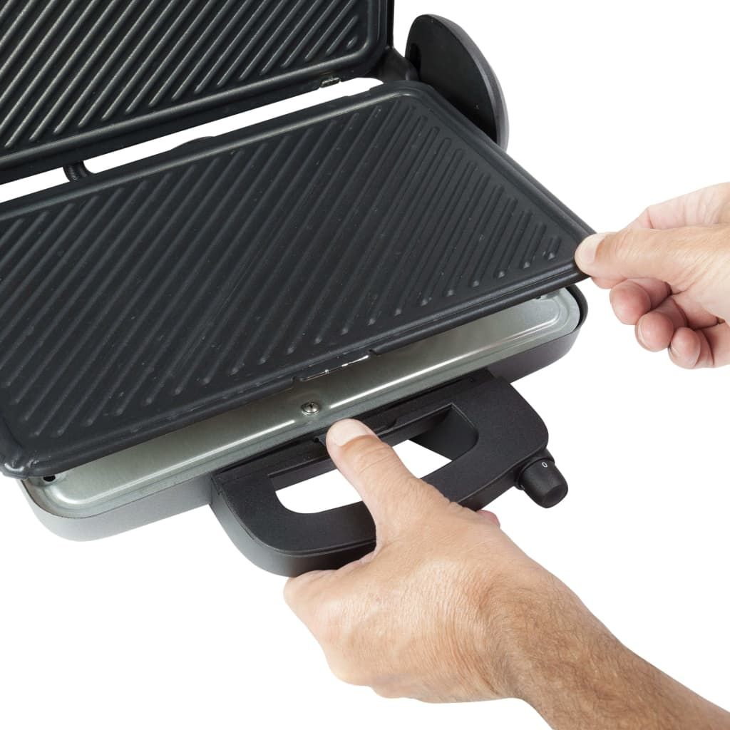 Viva Italia ACG380 1800W Kontaktgrill, Grau, 31x22cm, Bestron