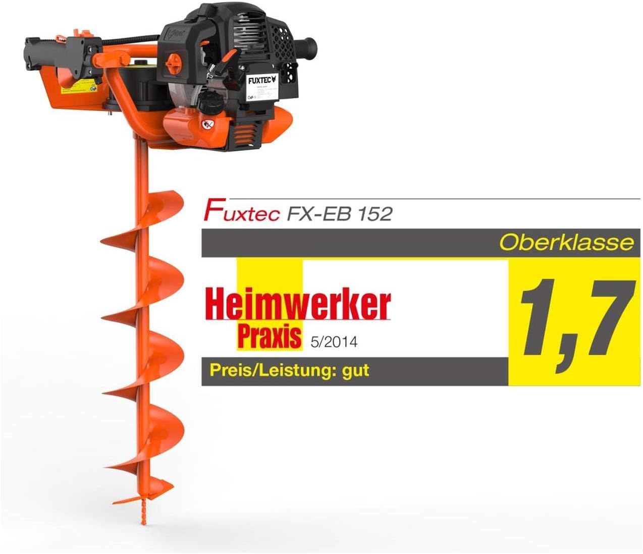 FUXTEC FX-EB152-3HP 52CC Benzin-Bohrmaschine mit 3 Bohrern 100/150/200 mm
