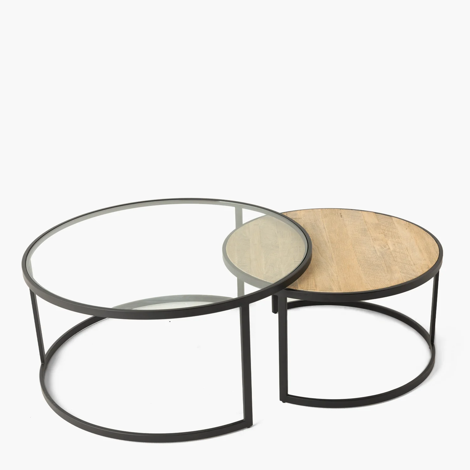 Table gigogne Lexington 2025 Chêne/Verre