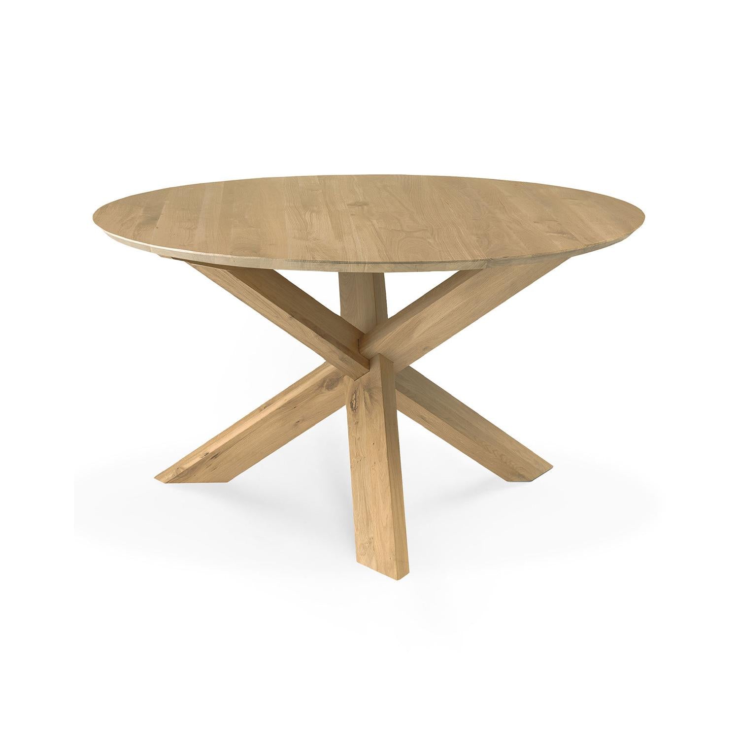 Mesa de comedor circular - Roble