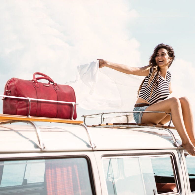 Oslo - Travel leather duffel bag - Weekender bag | TL141913