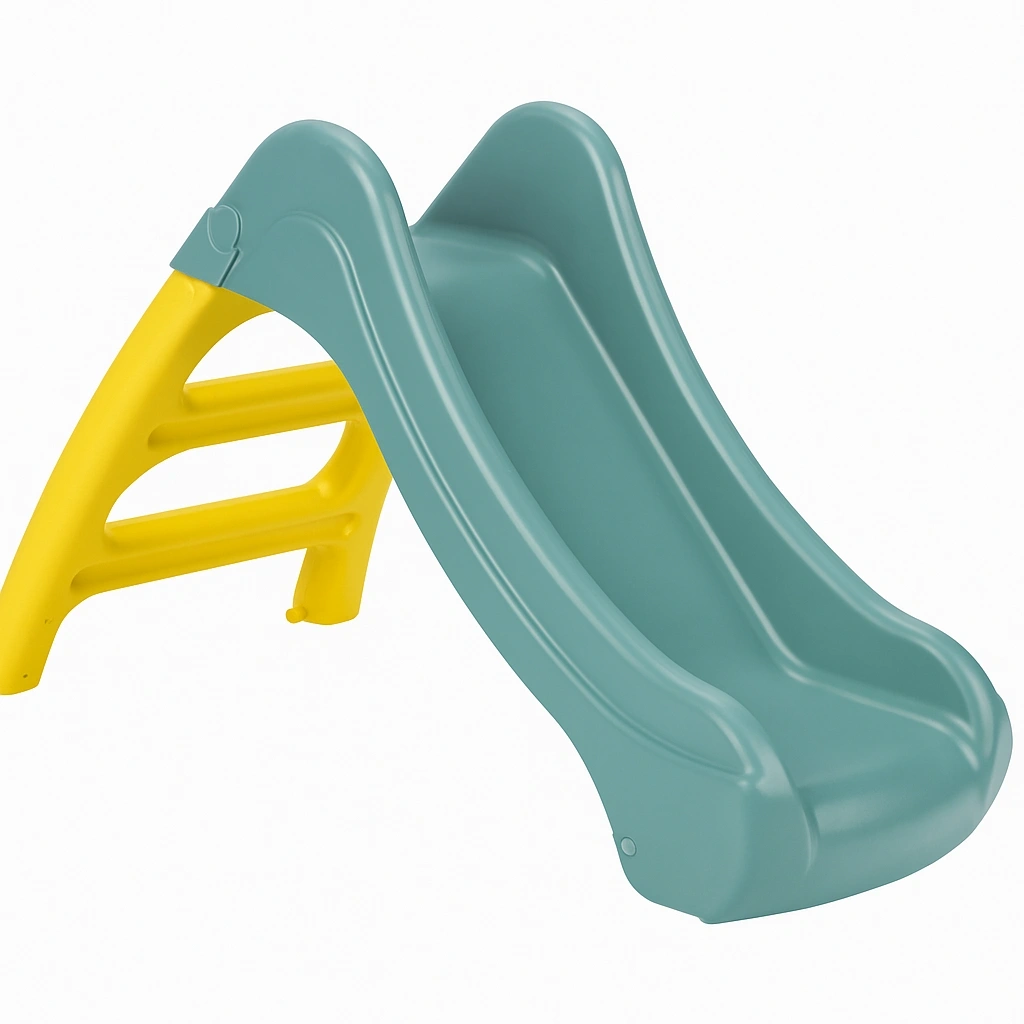 Toboggan 160x75x105 cm vert et jaune 2 à 5 ans pliable - HhIQlmYc68JG