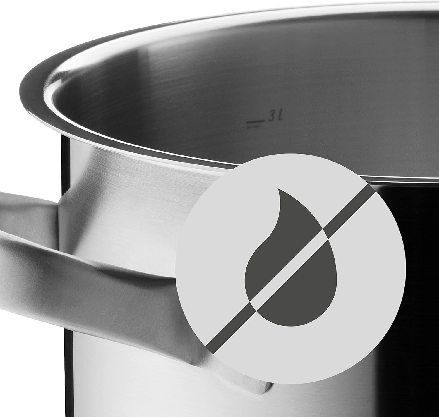 WMF Gourmet Plus - 5-teiliges Kochgeschirr-Set, Edelstahl, induktionsgeeignet, 1 flacher Bräter (20 cm), 3 hohe Bräter (16 cm, 20 cm und 24 cm), 1 Stielkasserolle (16 cm) mit 4 Edelstahldeckeln