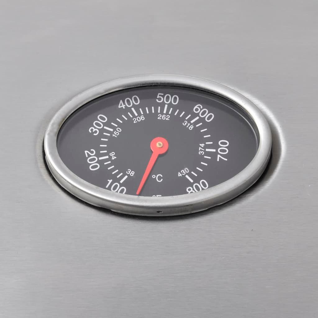 Vidaxl Gasgrill mit 4+1 Brennern, Silber