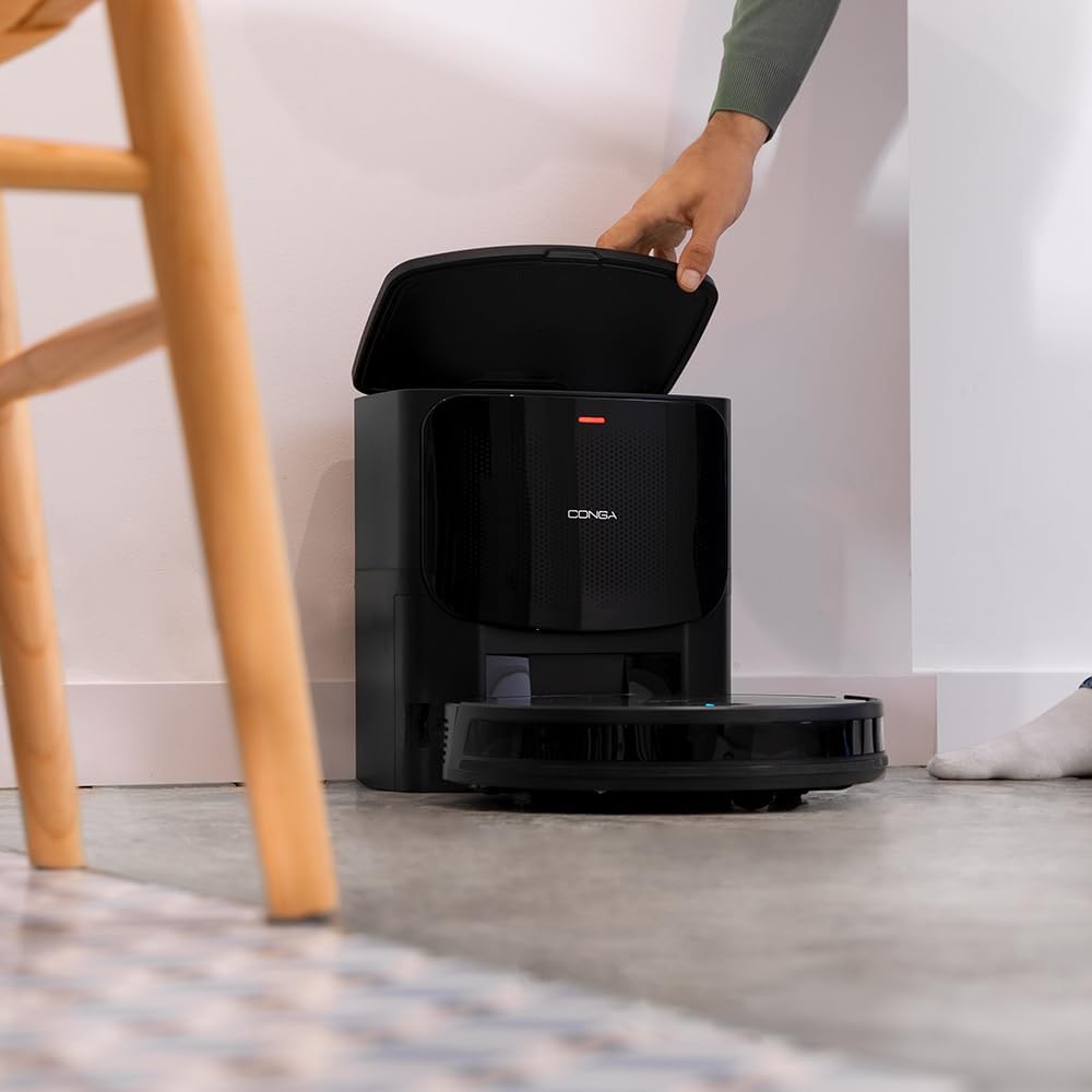 Aspirateur robot Cecotec Conga 999 Map X-Treme avec navigation gyroscopique. Moteur d'aspiration 2000 Pa, 2 brosses latérales, 2 serpillères, autonomie de 120 minutes, application et télécommande.