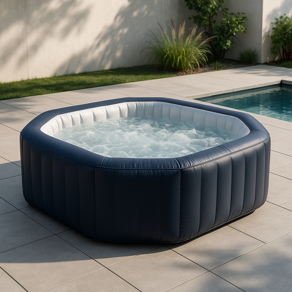 Spas gonflables 230x230x95 cm bleu foncé ICmkUXt483ed