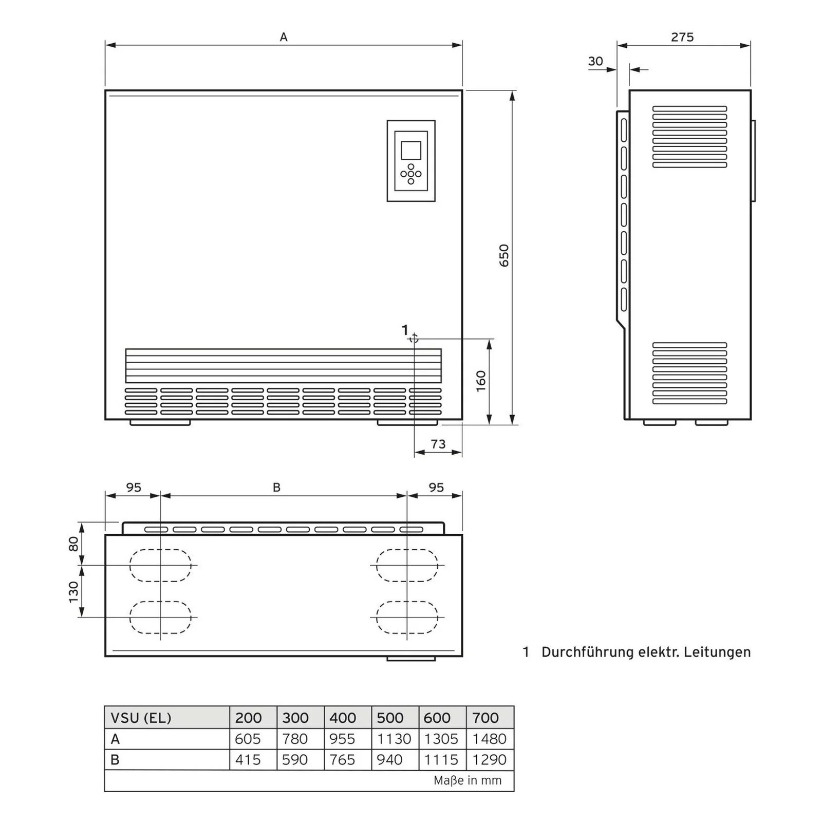 2025 Vaillant VSU 400/5 4 kW elektrisk akkumulatorradiator