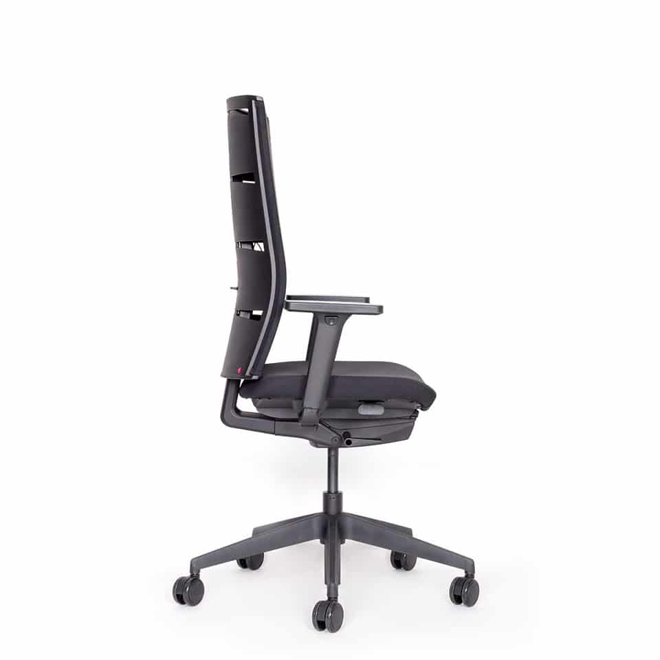 Slow Agilis MT12 Ergonomischer Bürostuhl mit schwarzem Kreuzfußkreuz – 30 Jahre Garantie – Hergestellt in Deutschland