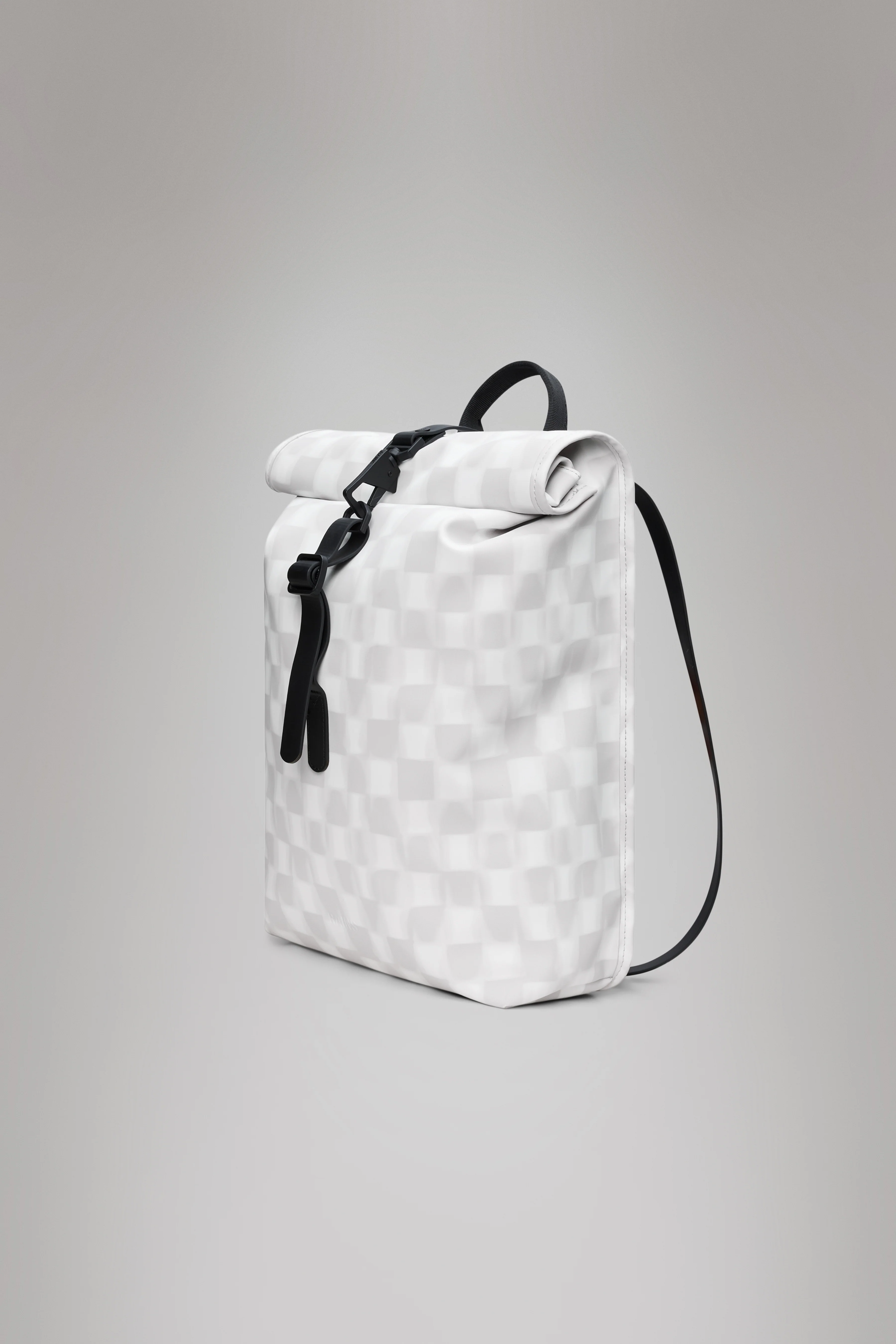 2025 Rolltop Rucksack Mini – Kompakt og vandtæt urban rygsæk med karabinhagelukning – PU-stof – Ideel til daglig pendling