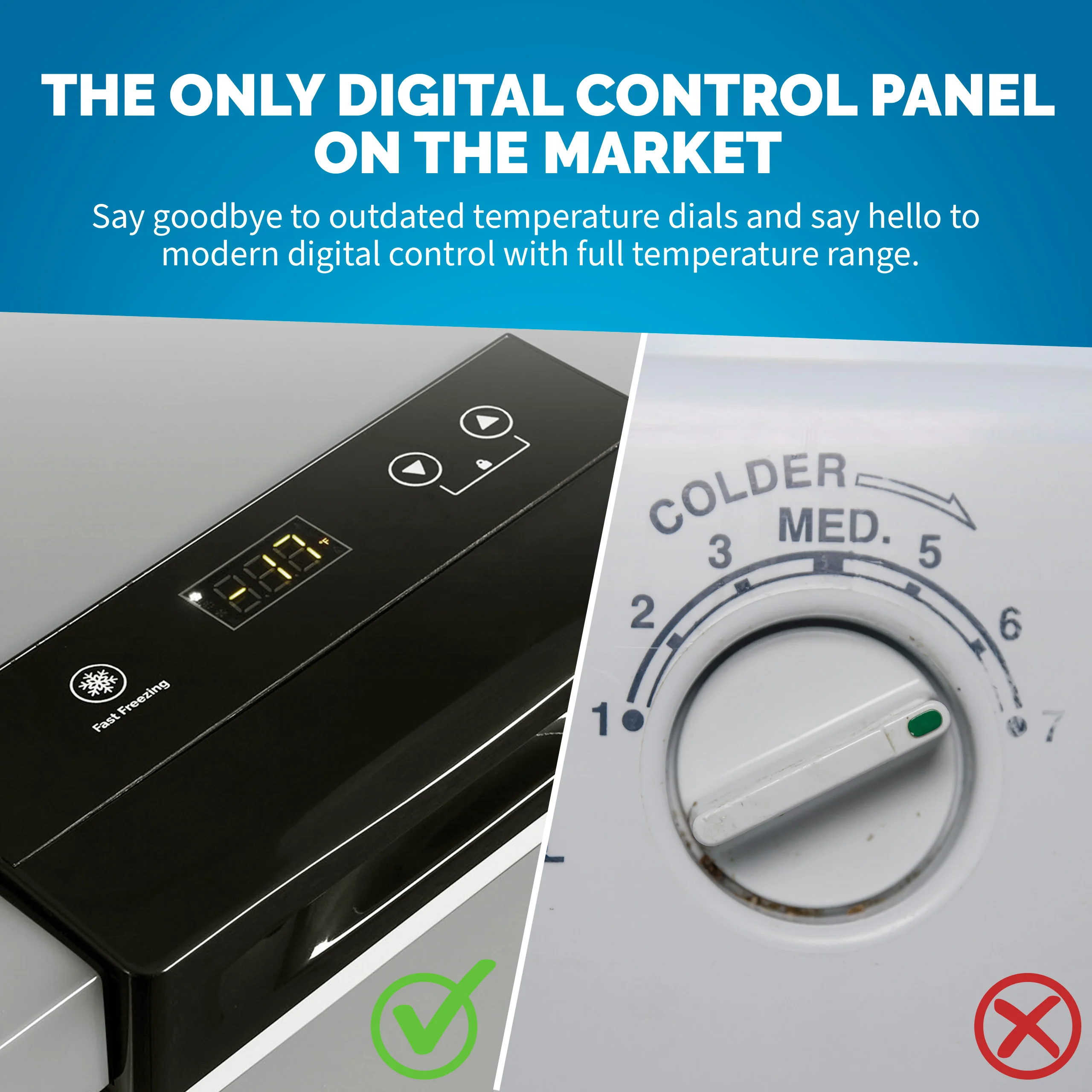 2025 Newair® Minifryser. 1,75 m³ – Kølig grå