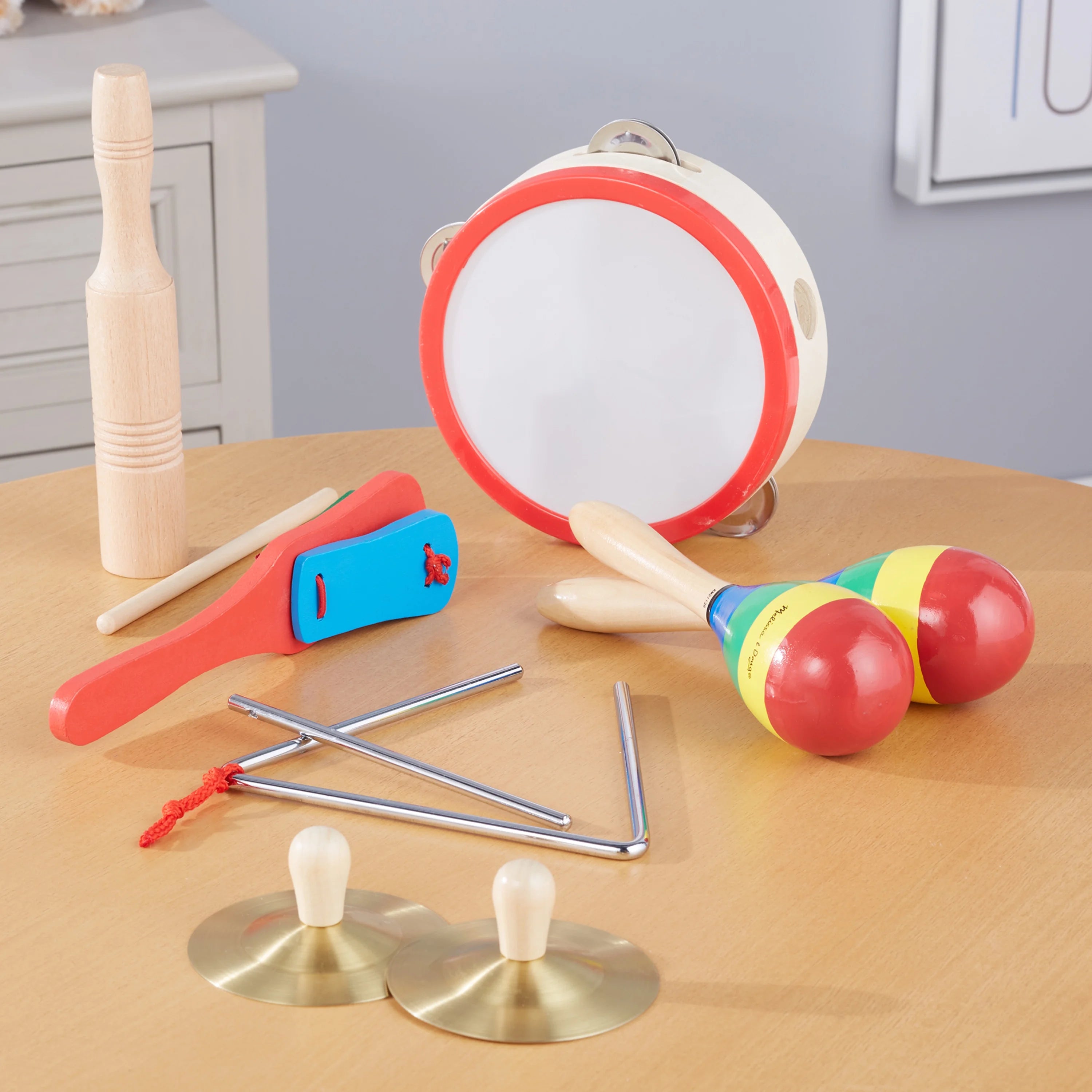 Melissa & Doug Band-in-a-Box Klatschen! High Five! Tap! – 10-teiliges Musikinstrumenten-Set