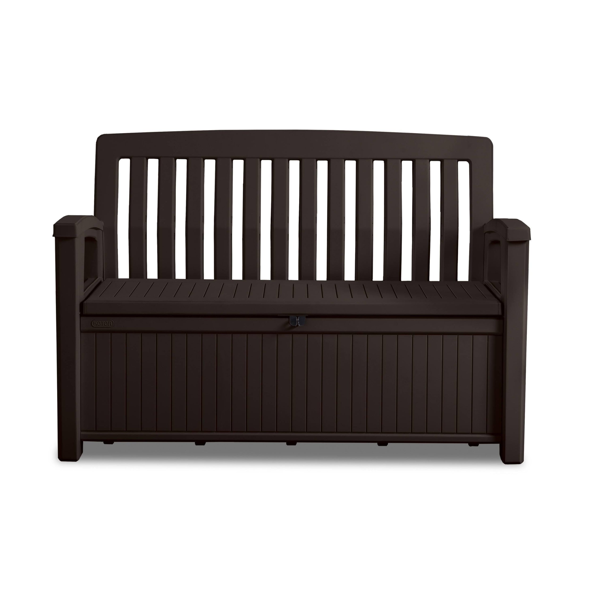 Banc de rangement de patio 2025 60 gallons – Marron