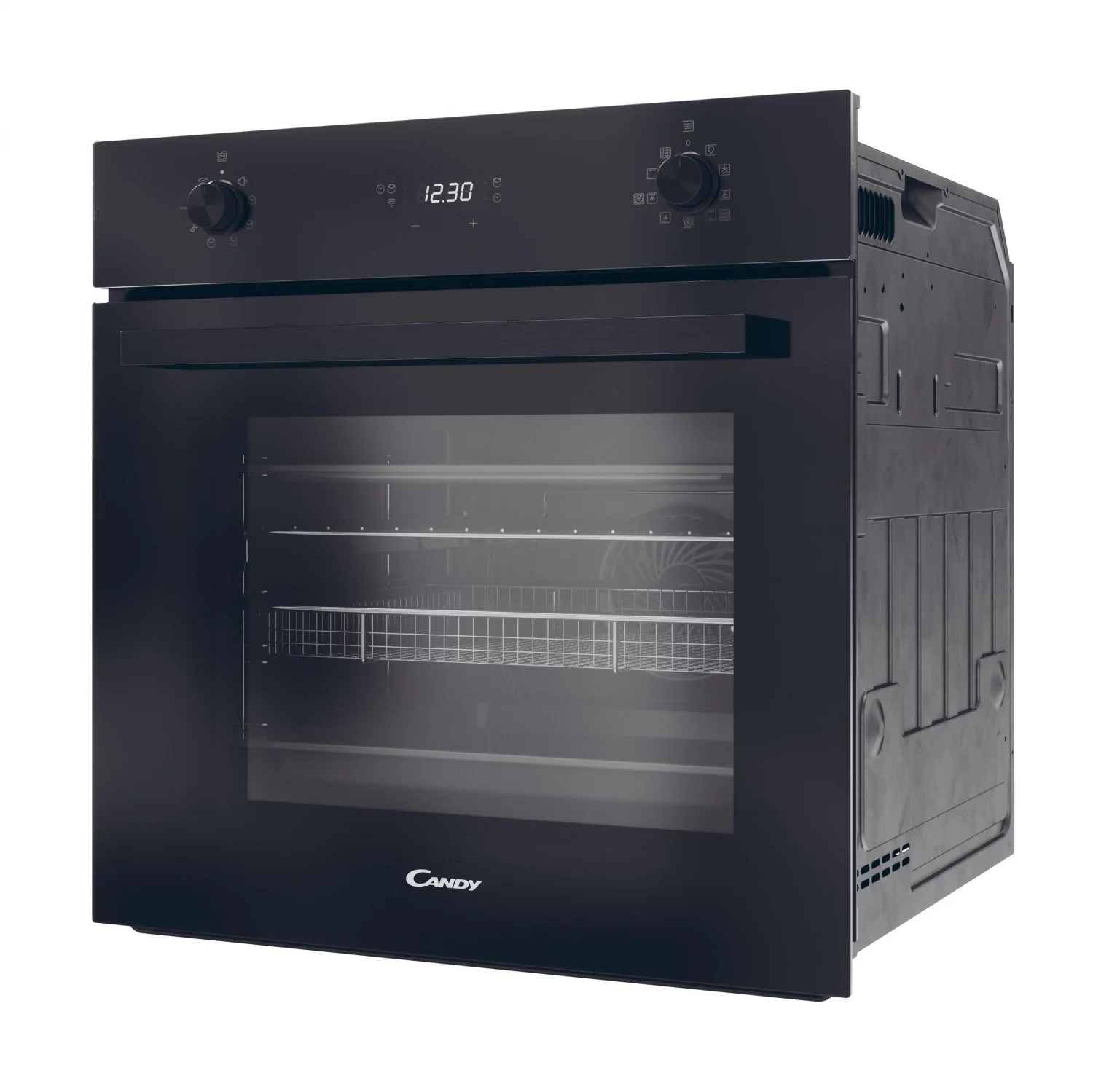 Candy A FMBC A896S E0 Multifunktionsbackofen, 1100 W, 70 l, Klapptür, 9 Kochfunktionen, WLAN, Energieeffizienzklasse A+ – Schwarz
