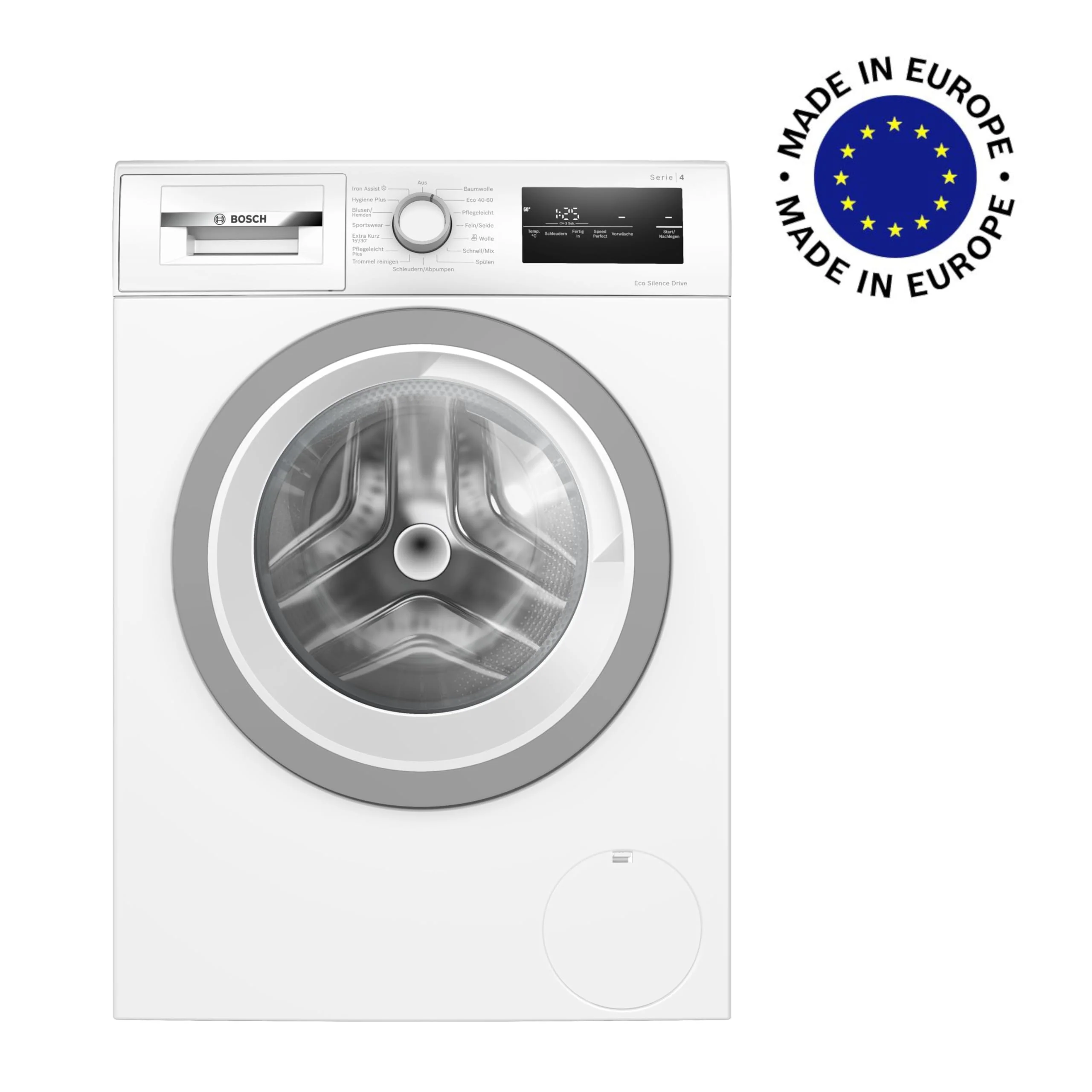 2025 Bosch WAN28127 Serie 4 vaskemaskine. Frontbetjent. 8 kg. 1400 o/min. IronAssist. Active Water Plus. EcoSilence Drive. SpeedPerfect. Hvid. 60 cm