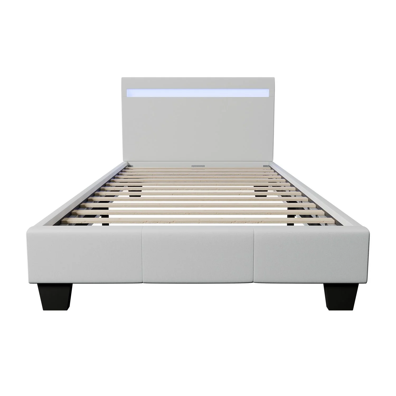 Lit capitonné Verona 2025, 120 x 200 cm, blanc