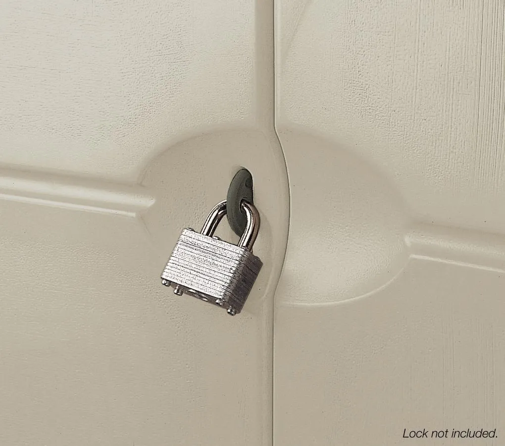 2025 Rubbermaid vejrbestandigt lodret opbevaringsskur i harpiks