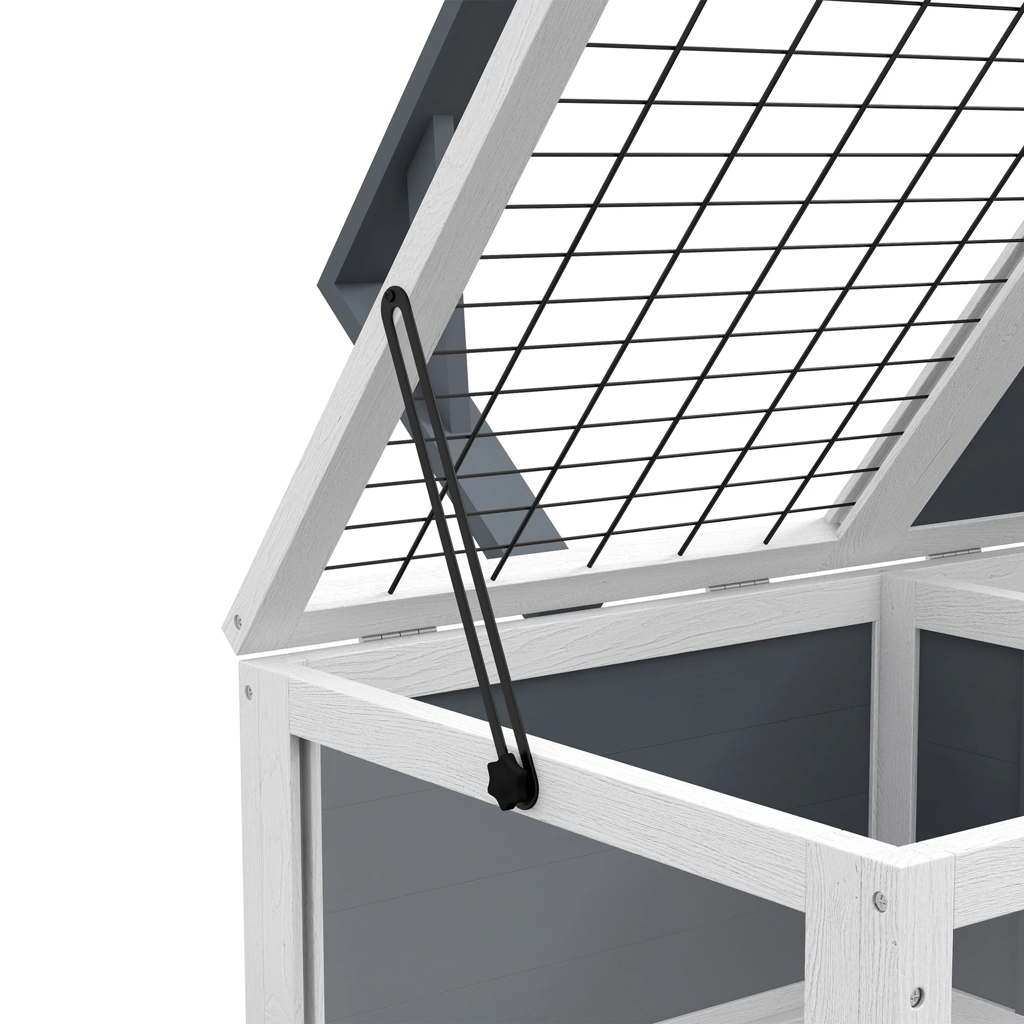 2025 PawHut Skildpaddehus med Trælampestativ. Grå