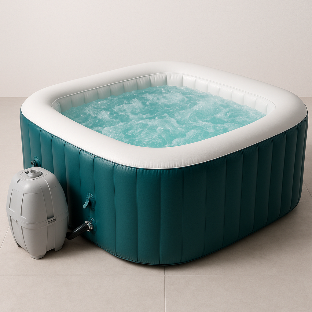 Spas gonflables ronds 200x86 cm vert/blanc CVxrtHb481QL