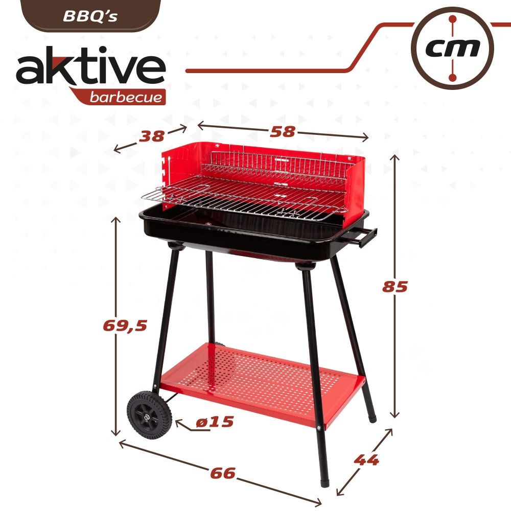 Aktiver Holzkohlegrill für 6 Personen
