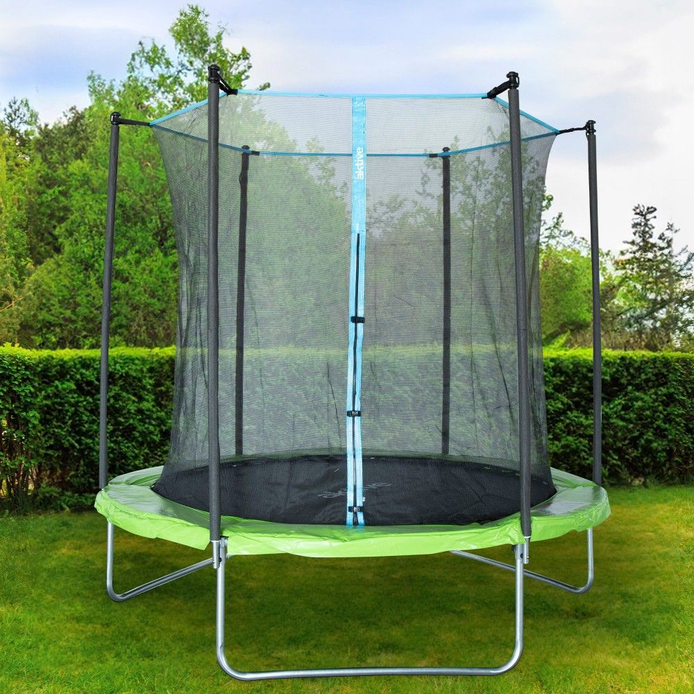 Kindertrampolin, Stahl, max. 50 kg - Aktive. Grün, Schwarz und Blau