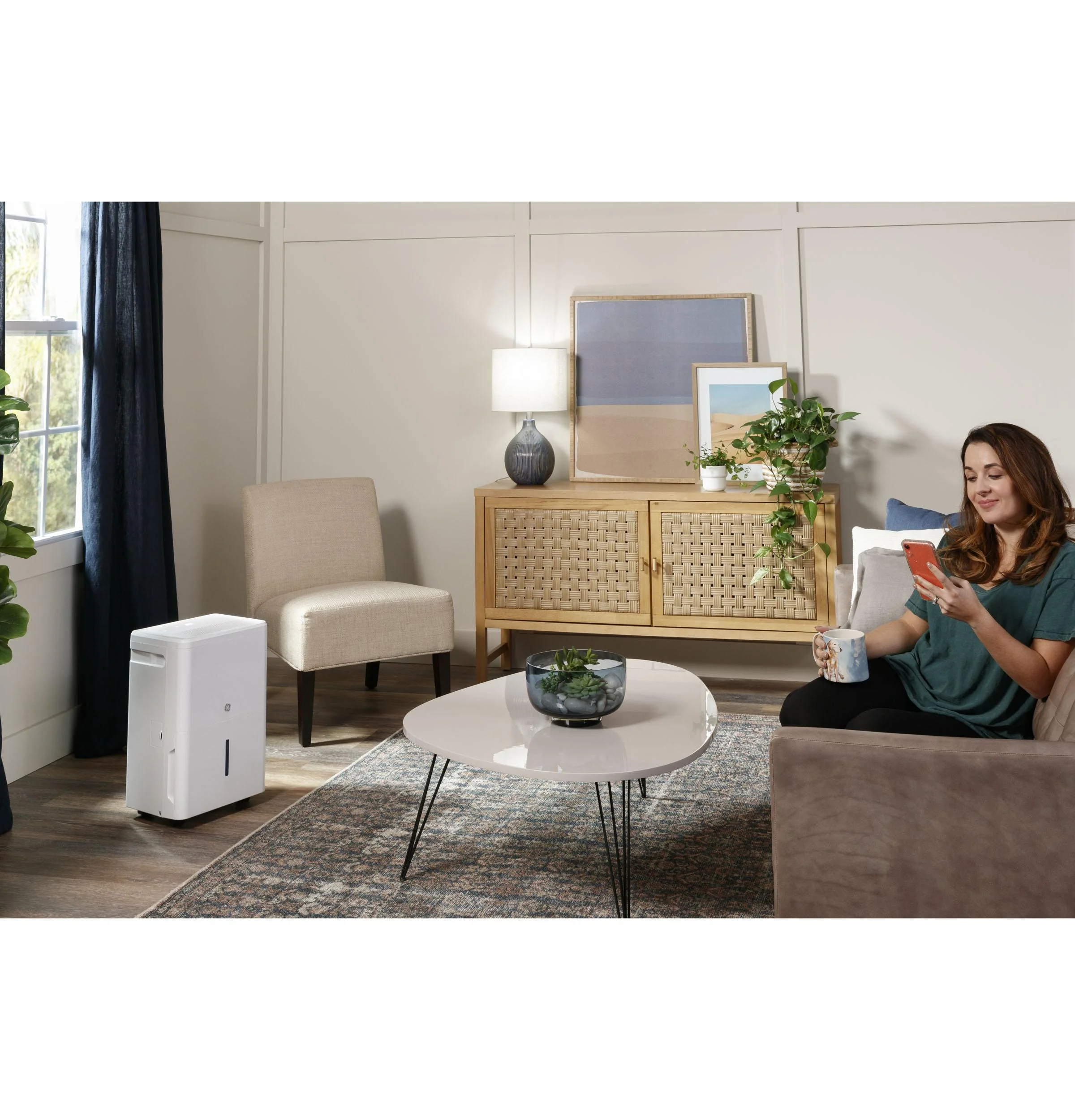 2025 GE Appliances ADHR35LB – Energy Star®-certificeret 35 Pint bærbar affugter med Smart Dry