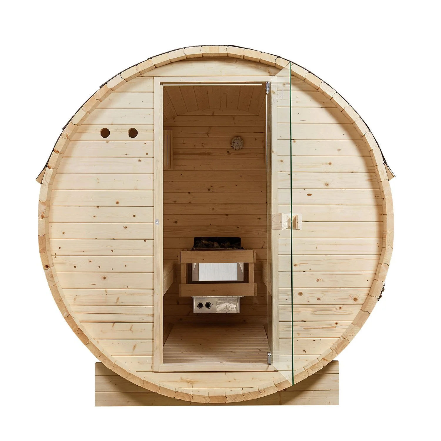 2025 Spitzbergen Fasssauna mit Saunaofen