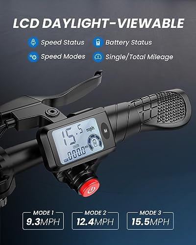 Trottinette électrique URBANMAX C1 avec siège, moteur puissant de 450 W et autonomie jusqu'à 22 miles