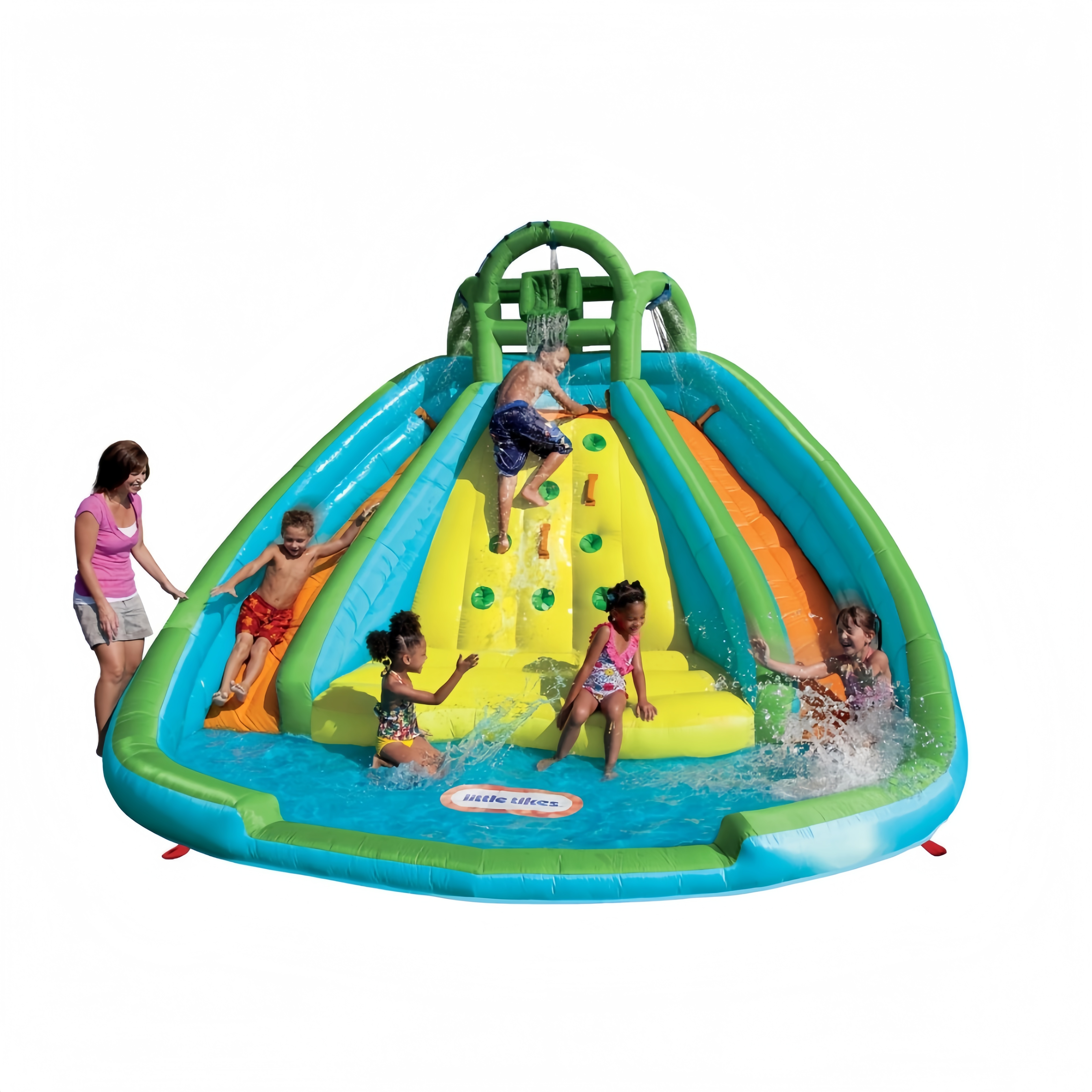 Little Tikes Rocky Mountain River Race Oppustelig med Rutsjebane og Hoppehus