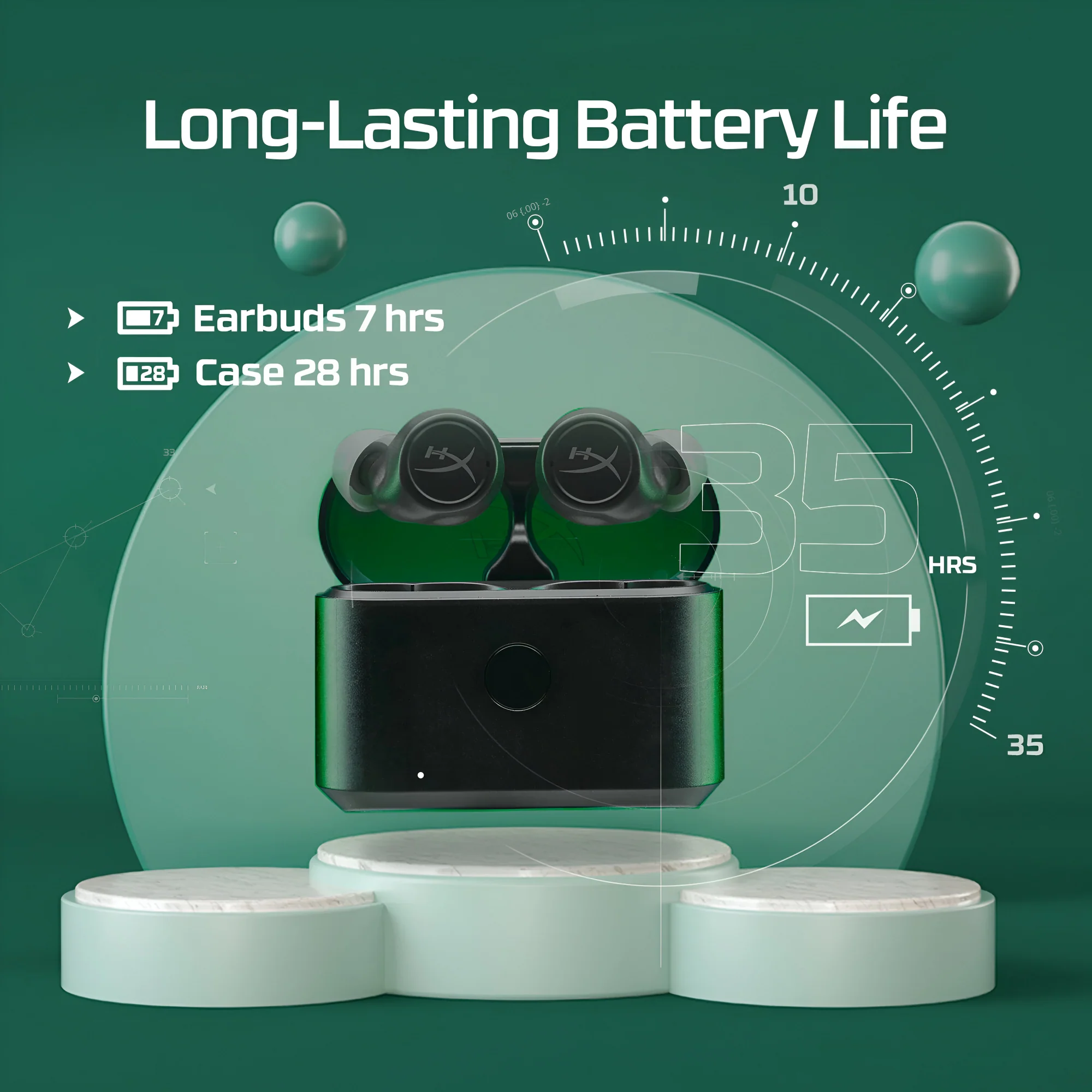 HyperX Cirro Buds Pro TWS In-Ear-Kopfhörer Black Edition (2025)