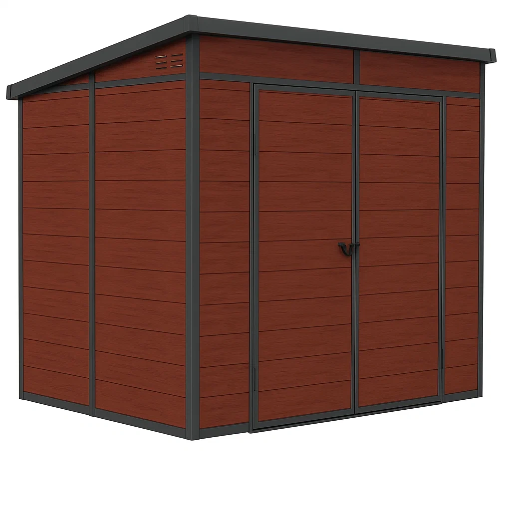 Abri de jardin en acier galvanisé avec finition imitation bois, 4,1 m² - xsFZHXn139uj