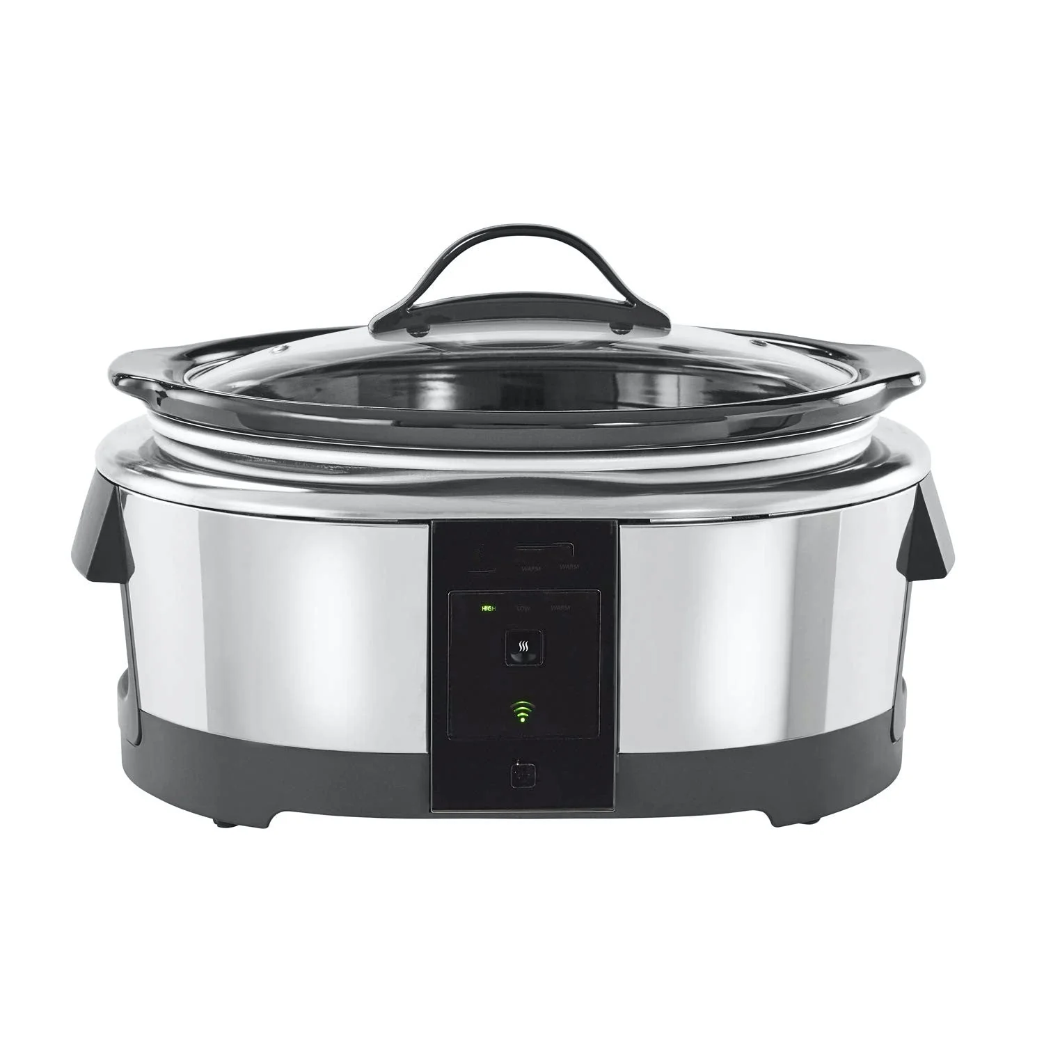 2025 6-liters programmerbar slowcooker og madvarmer kompatibel med Alexa. Rustfrit stål (2139005)