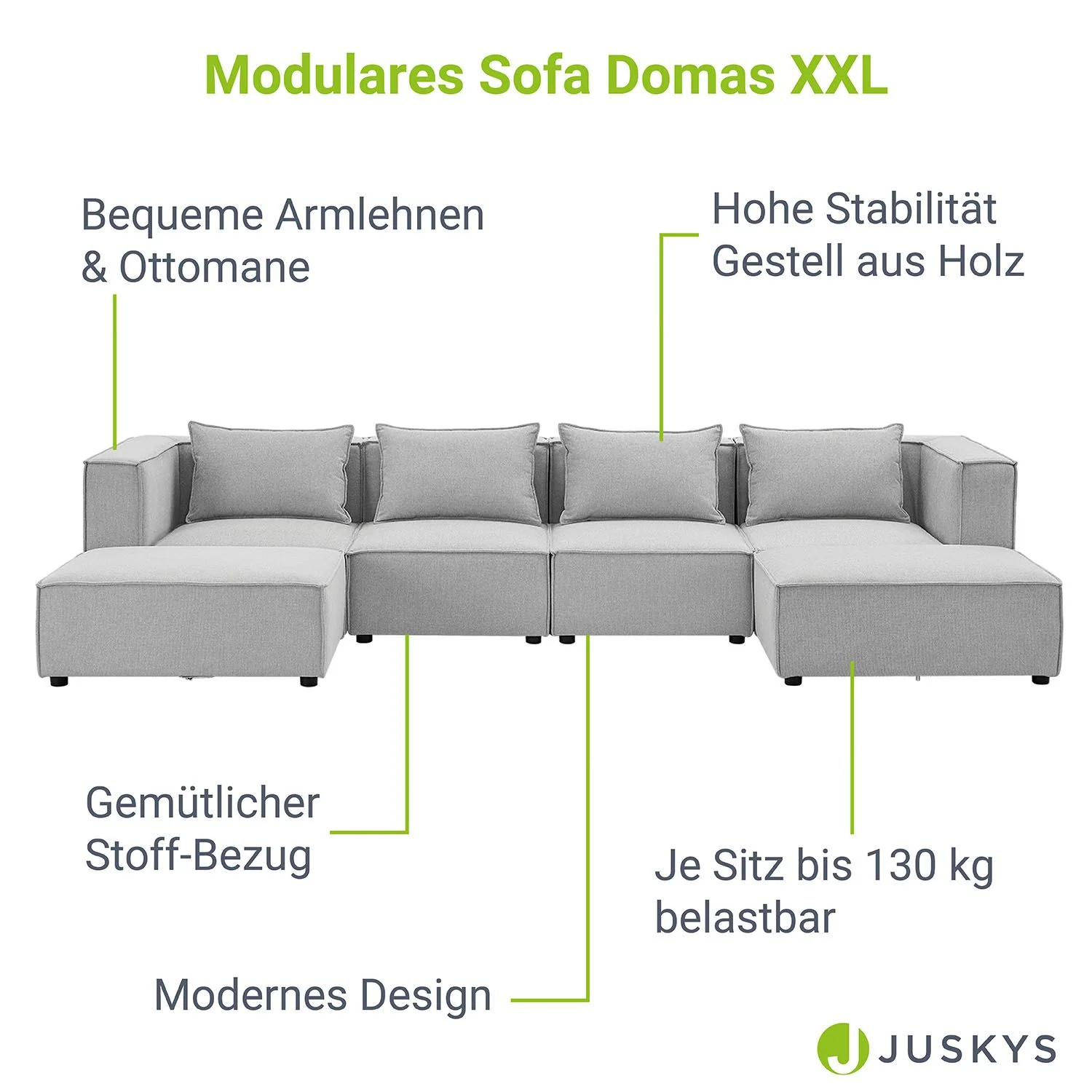 Canapé modulaire Domas XXL 2025 – salon modulaire