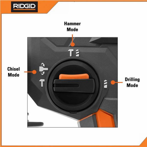 RIDGID 2025 Akku-Bohrhammer, bürstenlos, 18 Volt, OCTANE SDS-Plus, 1 Zoll (nur Gerät) R86711B